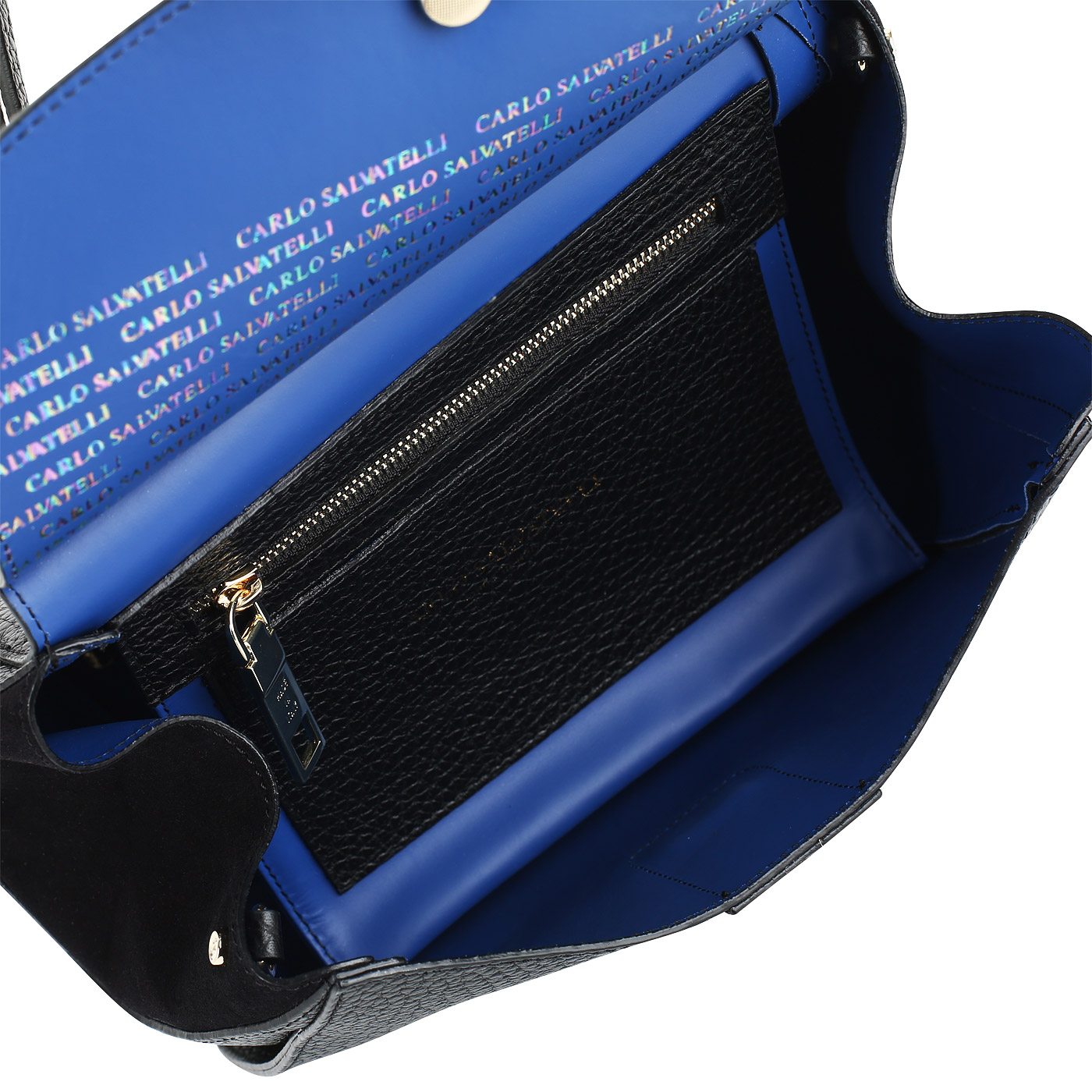 Сумка из кожи и замши Carlo Salvatelli Cervino