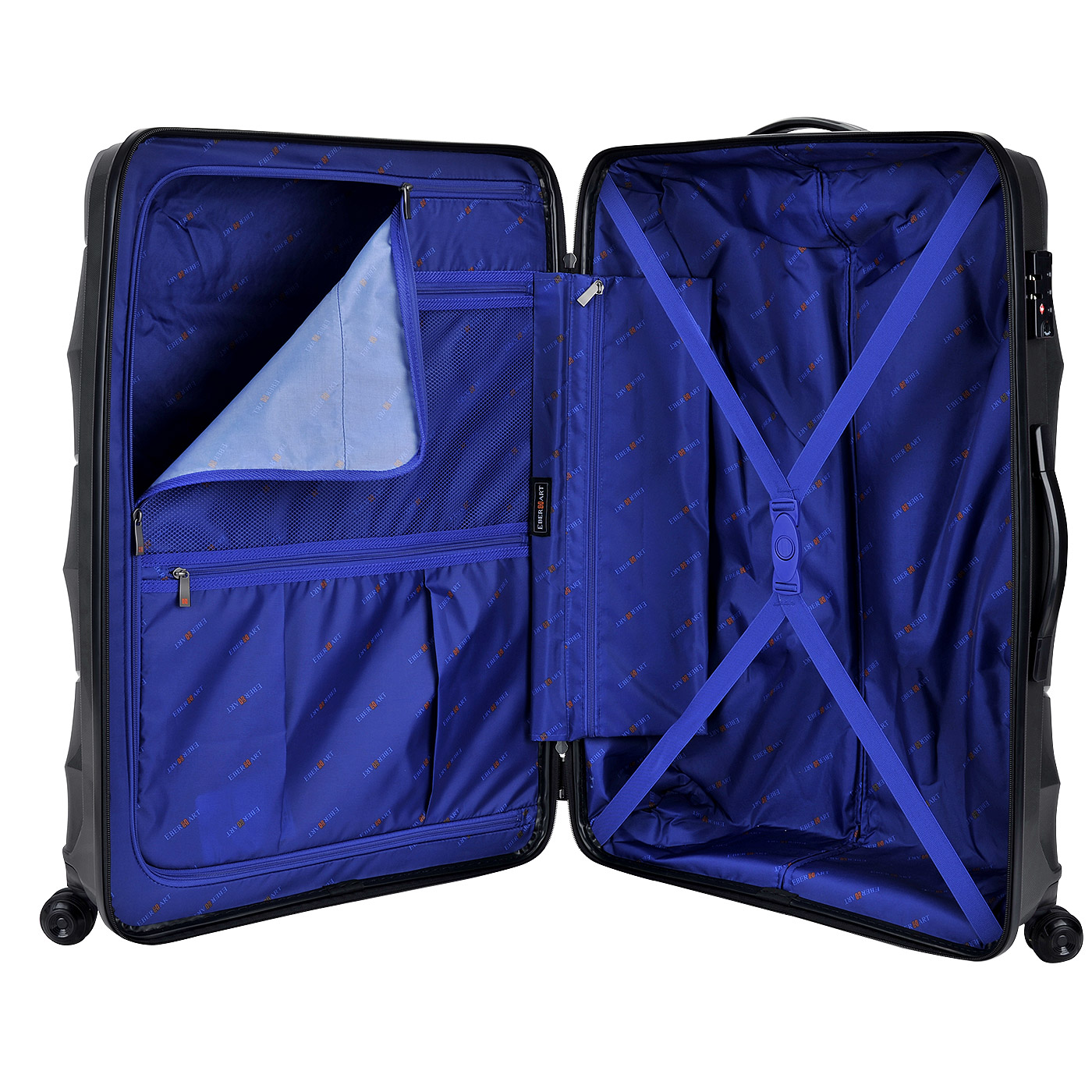 Чемодан большой L из полипропилена с кодовым замком Eberhart Mystique