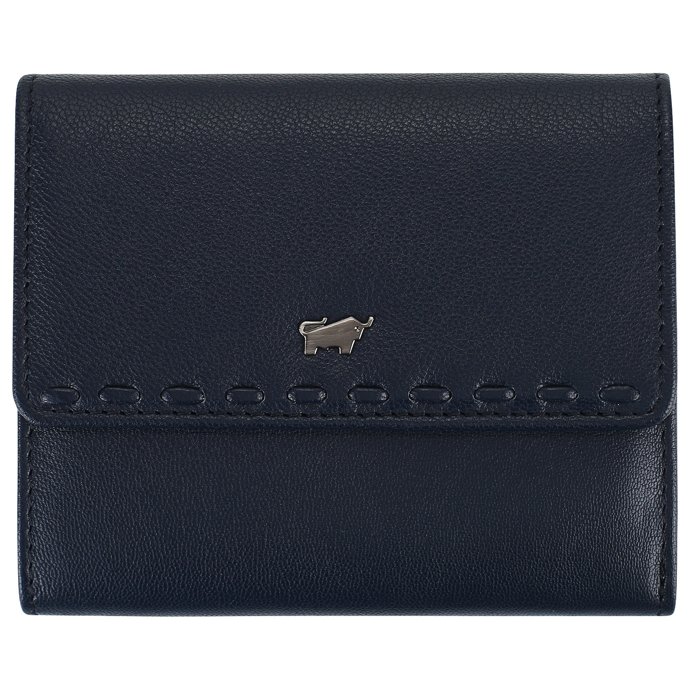 Braun Buffel Синий кожаный кошелек