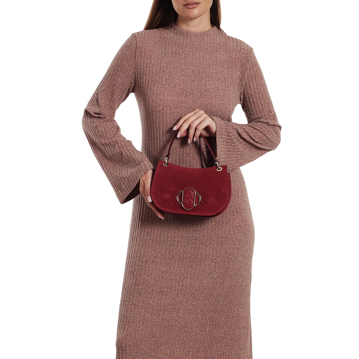 Кожаная сумка Carlo Salvatelli Madeleine camoscio