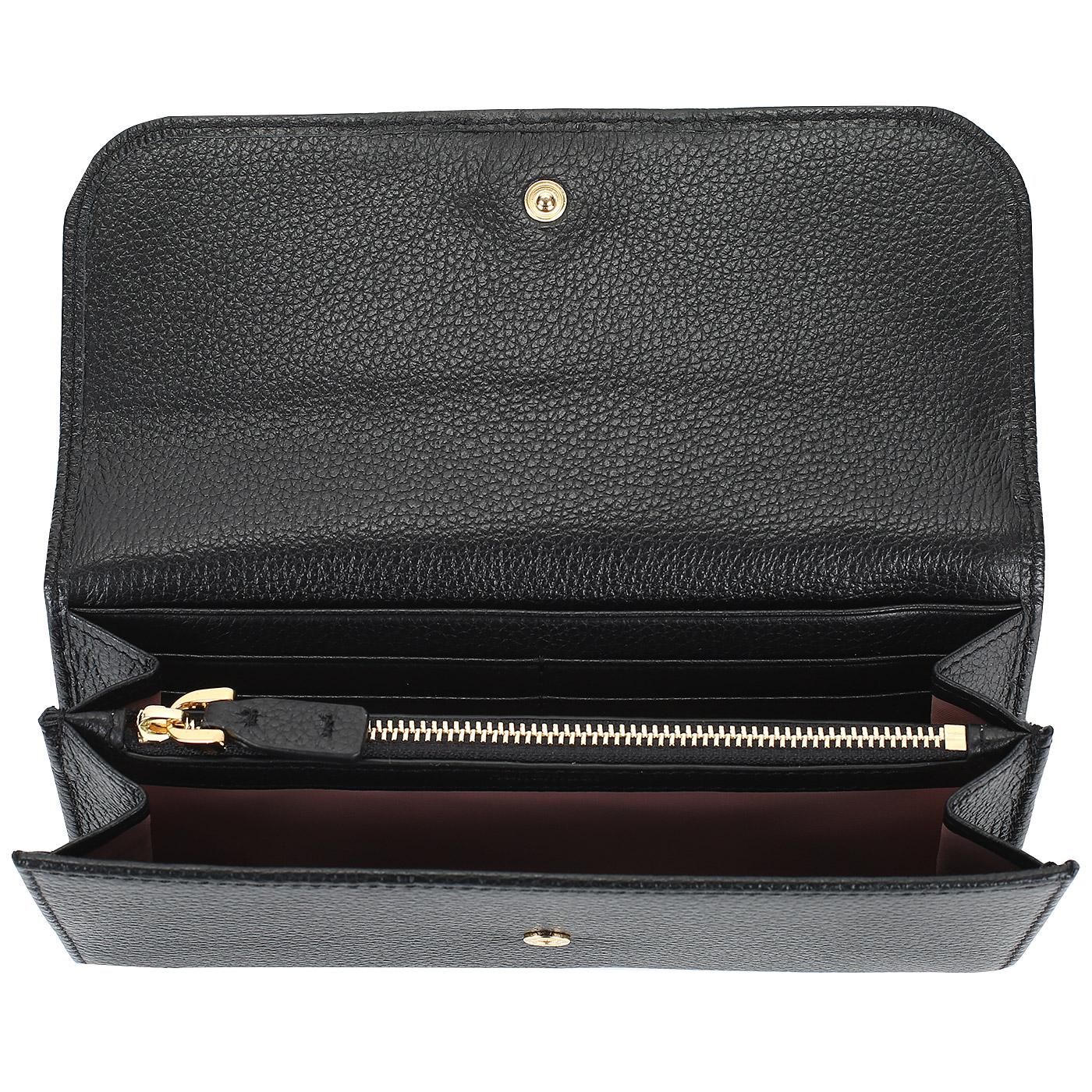 Черный кожаный кошелек Coccinelle Lunaire