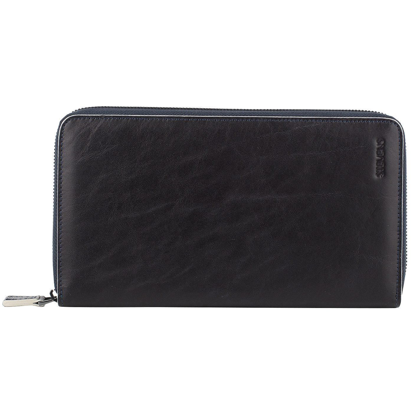 Stevens Черное мужское кожаное портмоне