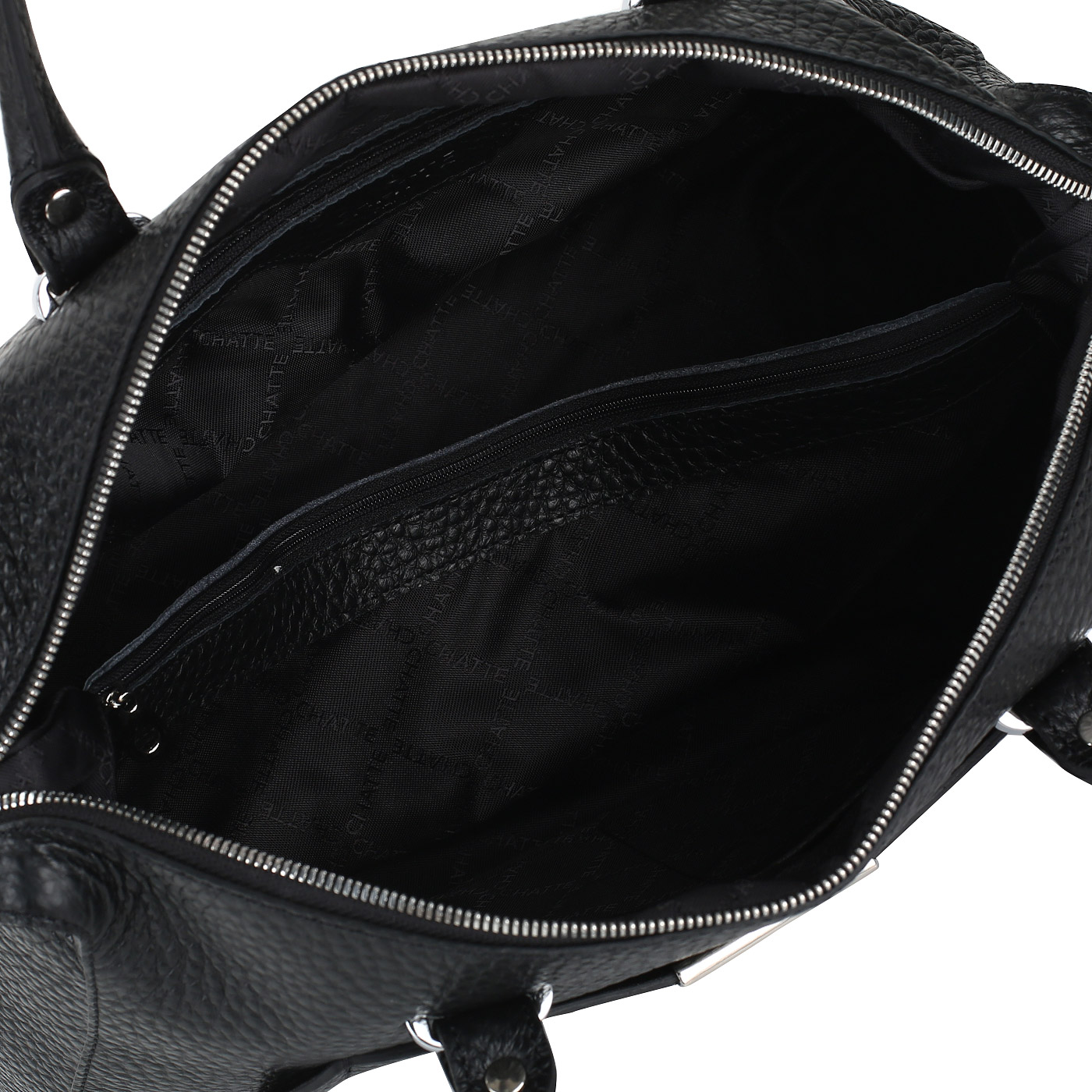 Черная сумка на молнии Chatte 