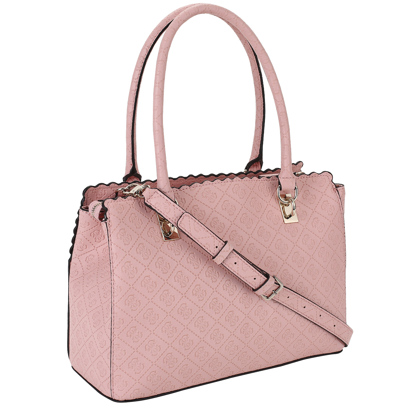 Женская сумка с фирменным тиснением Guess Rayna