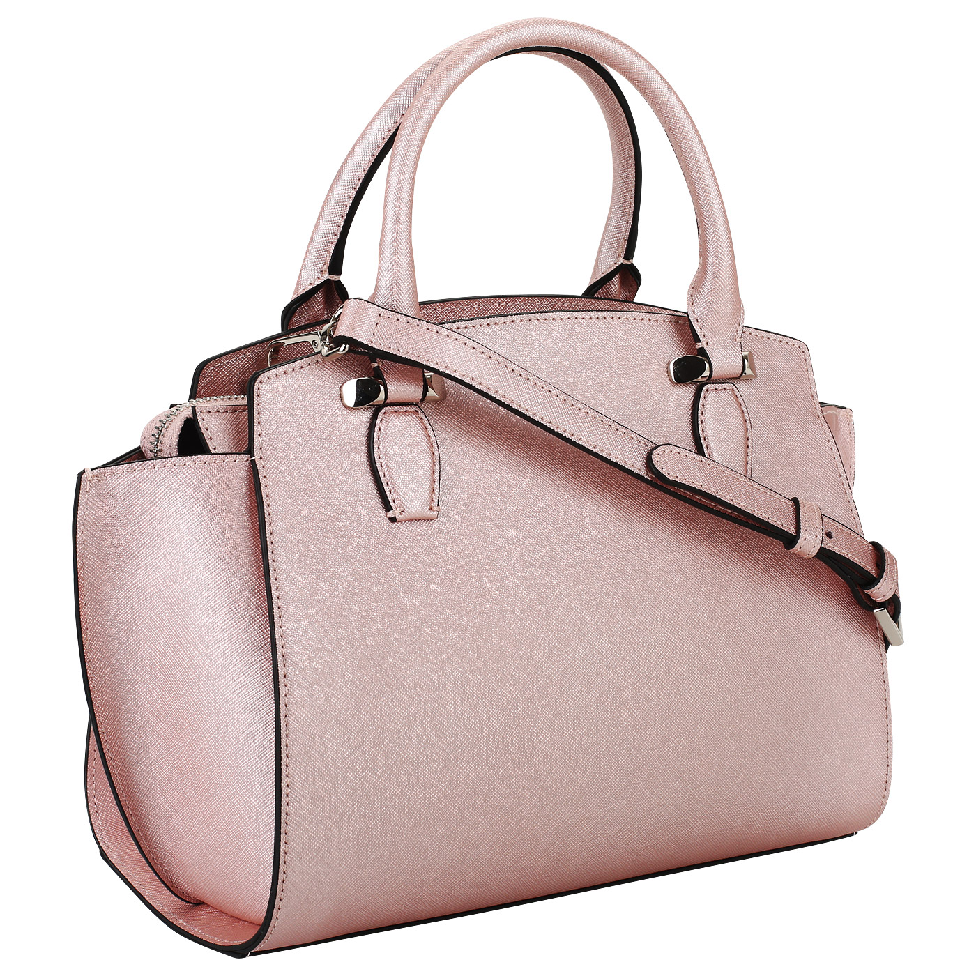 Сумка-трапеция из сафьяна Cromia Perla