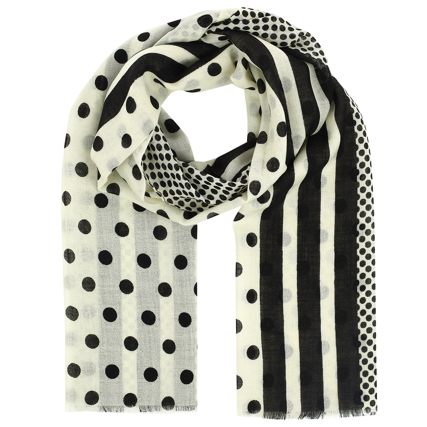 Dispacci Черно-белый палантин