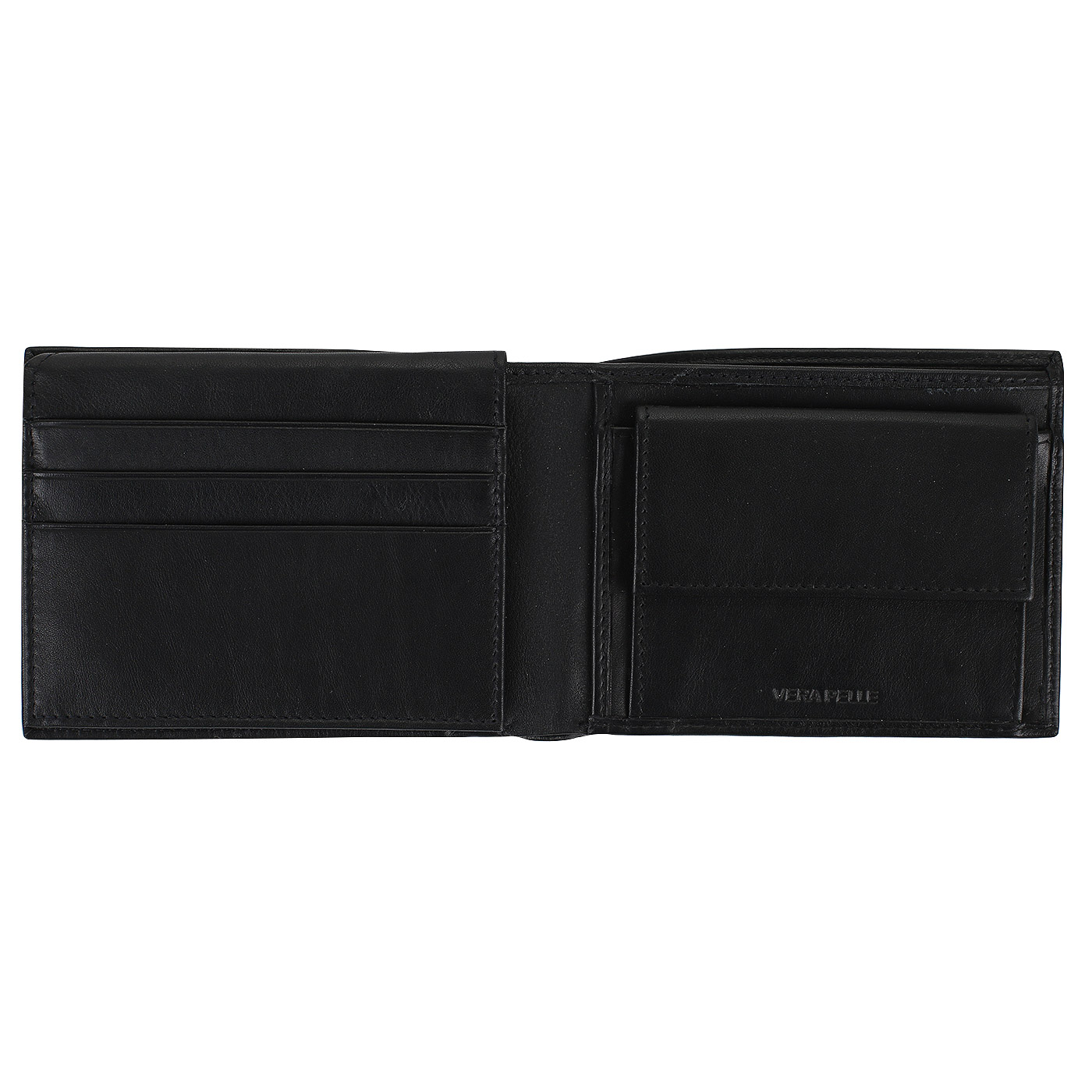 Черное складное портмоне из натуральной кожи Baldinini LEric