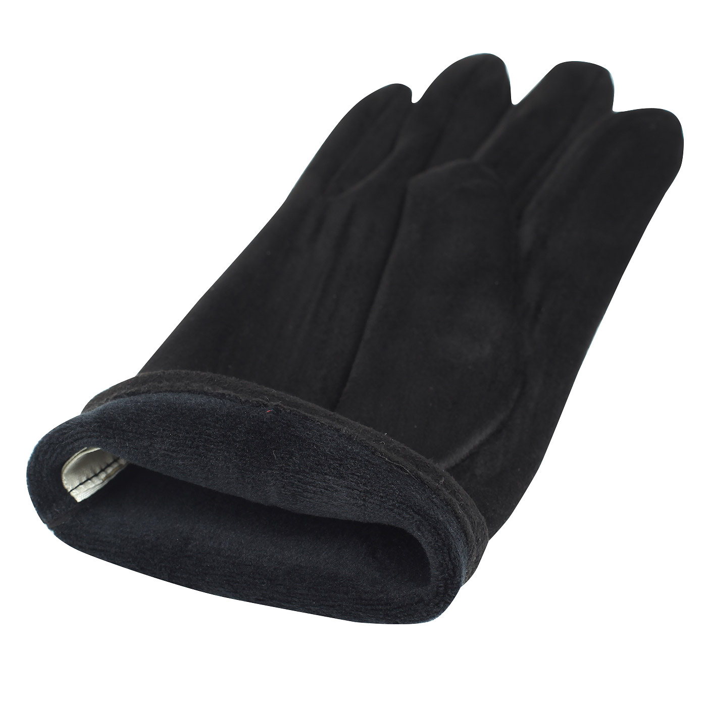 Женские черные перчатки со стразами Pia Rossini 