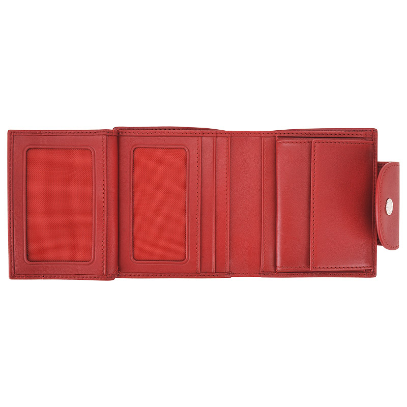 Красное кожаное портмоне Neri Karra 