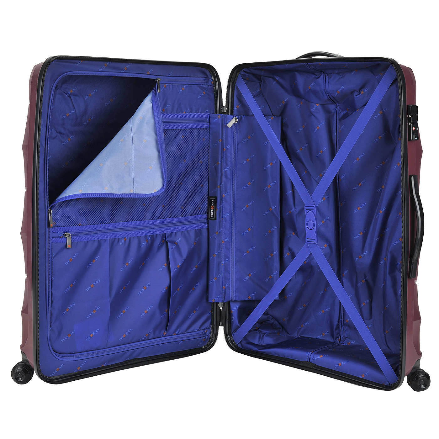 Чемодан большой L из полипропилена с кодовым замком Eberhart Mystique