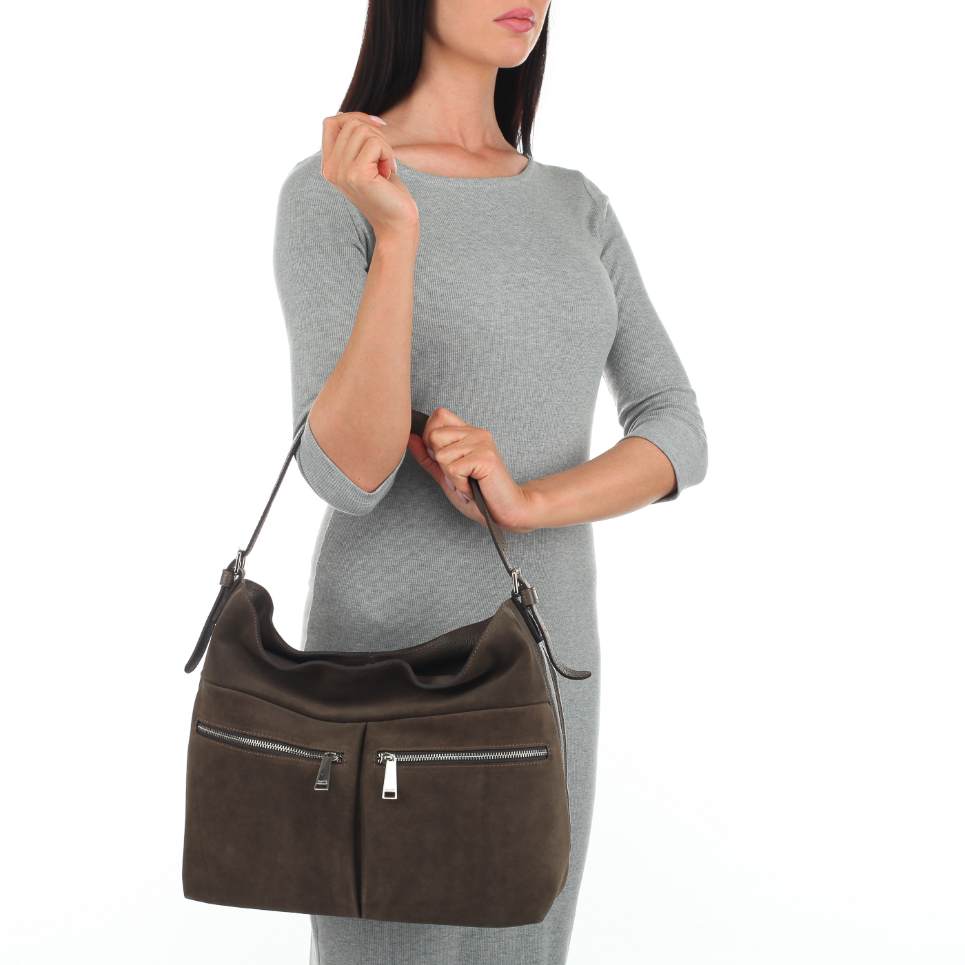 Сумка-хобо из натуральной кожи Chatte 