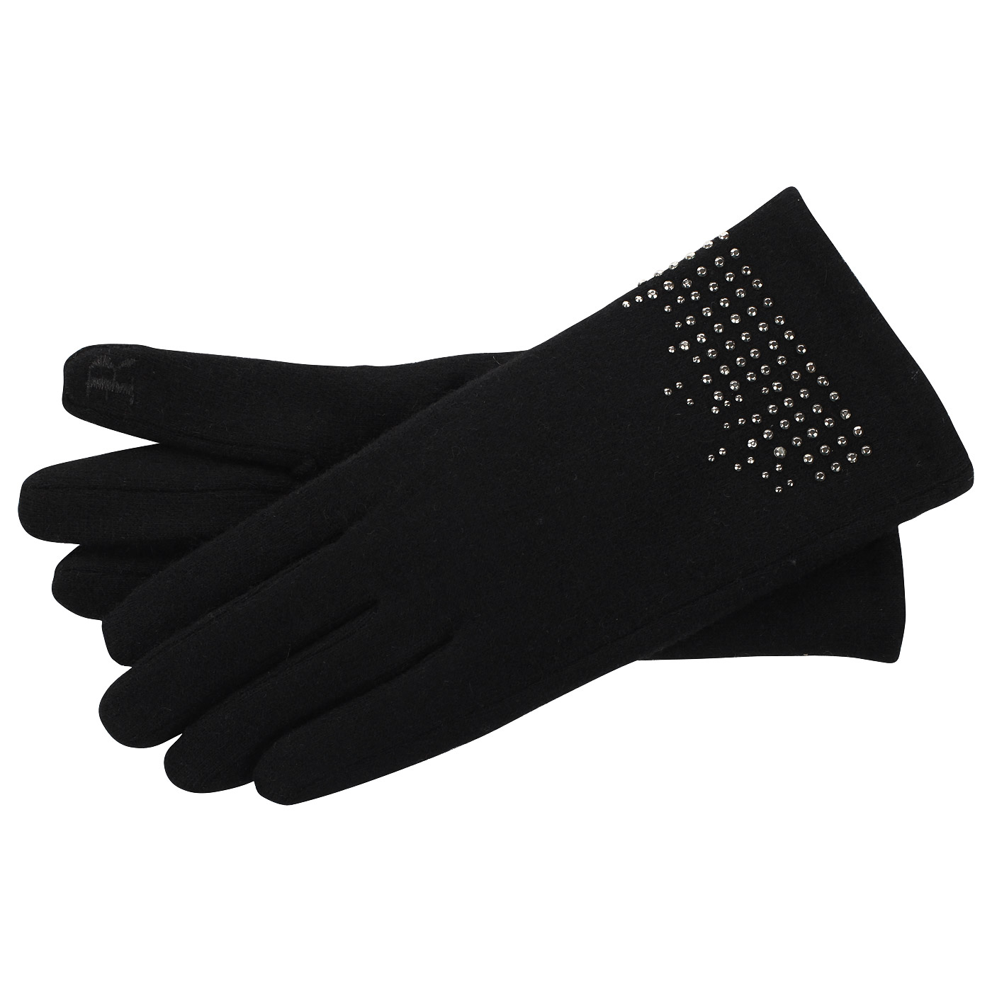 Pia Rossini Черные перчатки с декором