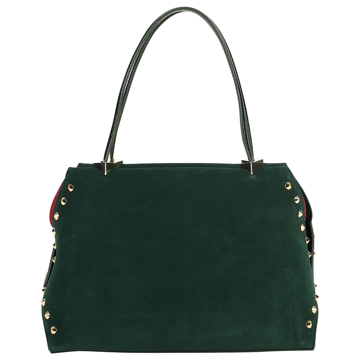 Carlo Salvatelli Сумка из кожи и замши на молнии