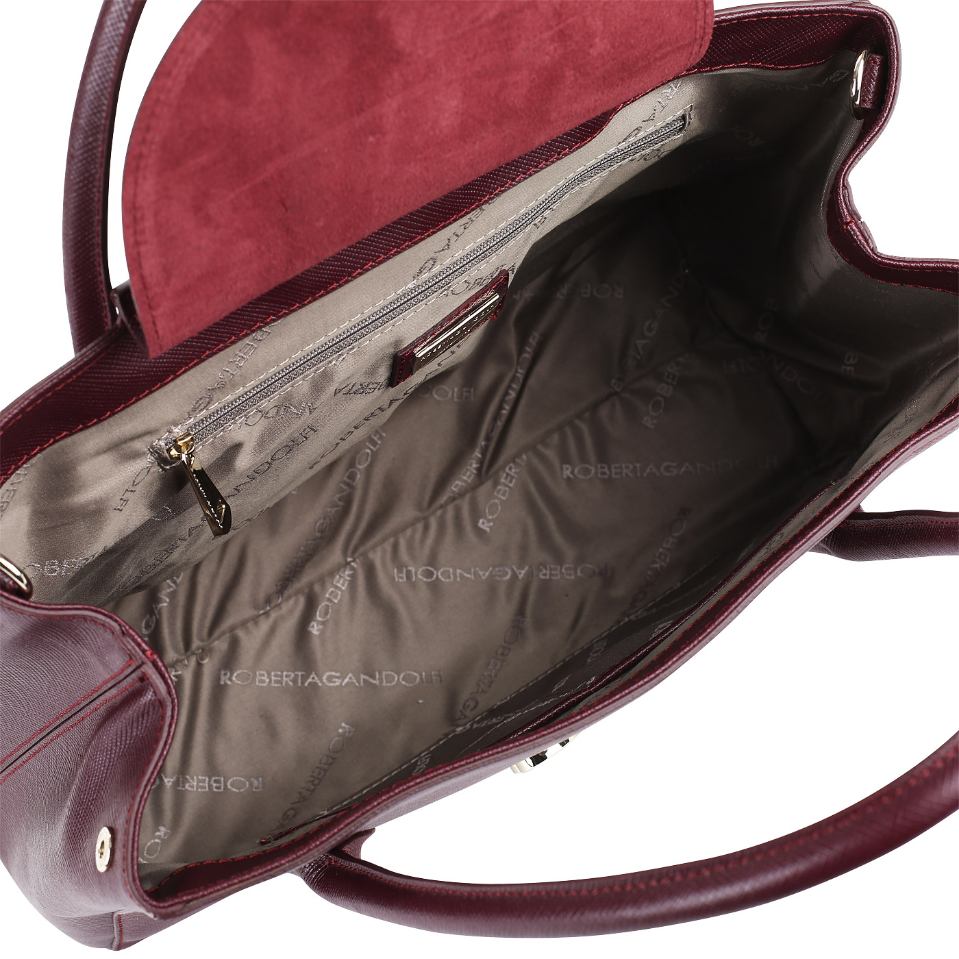 Сафьяновая сумка Roberta Gandolfi Linguine Saffiano