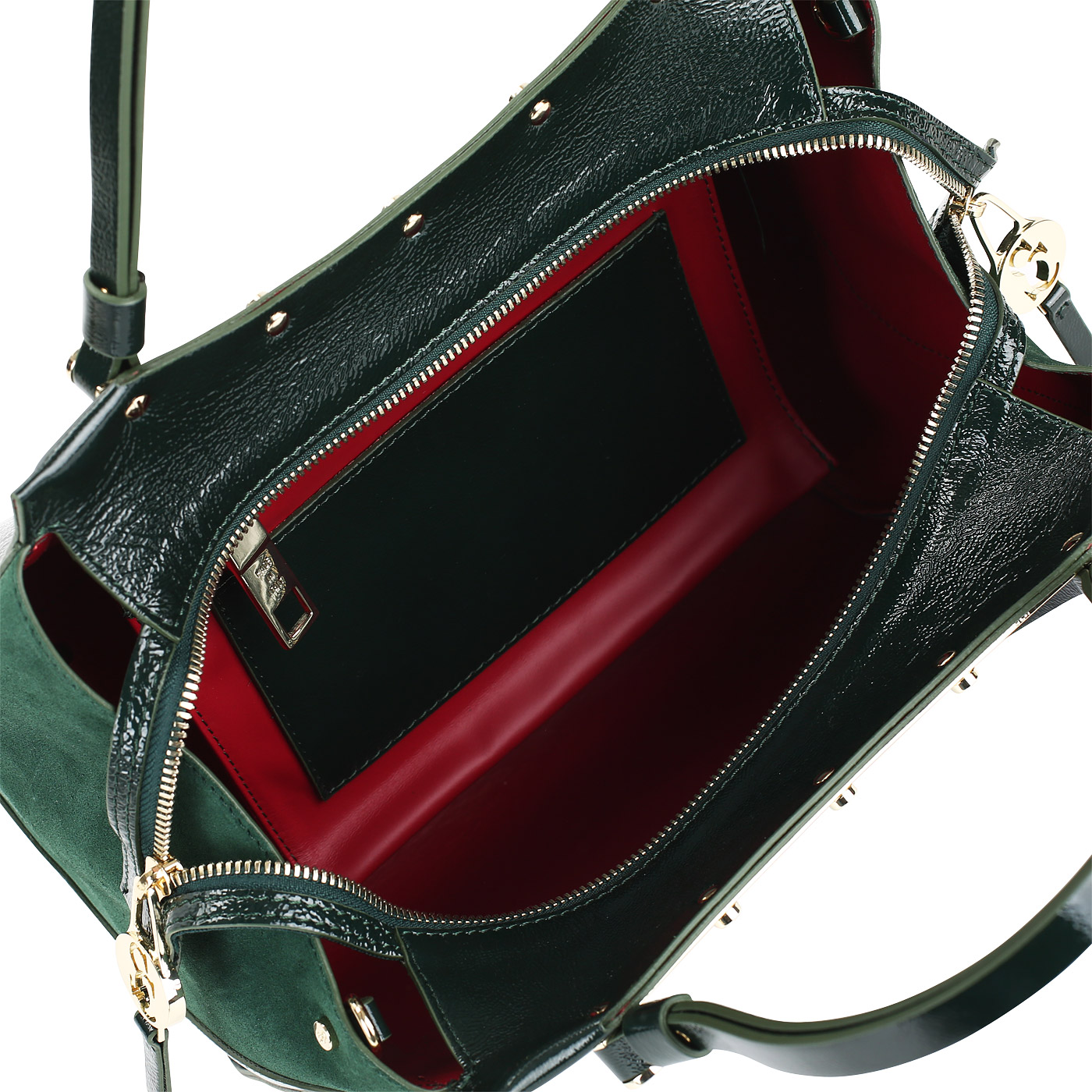 Сумка из комбинированной кожи Carlo Salvatelli Naplak