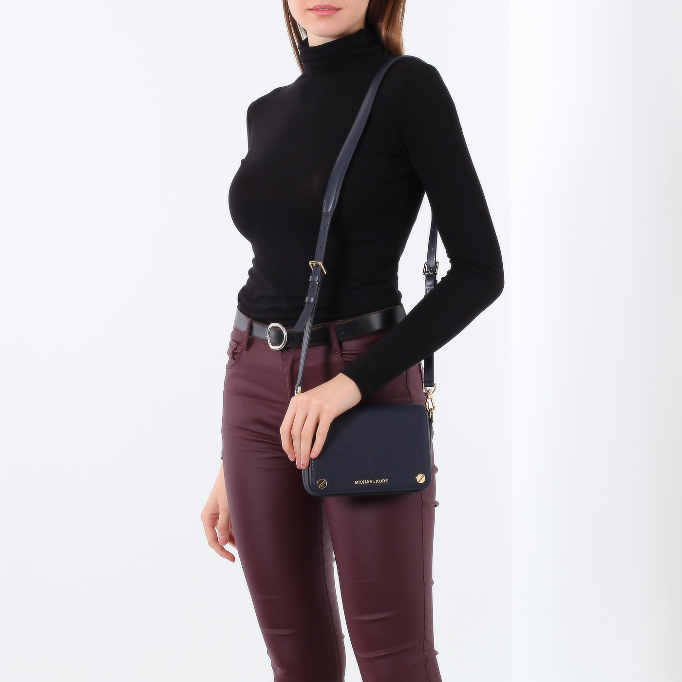 Кожаная сумочка на плечо Michael Kors Jet set