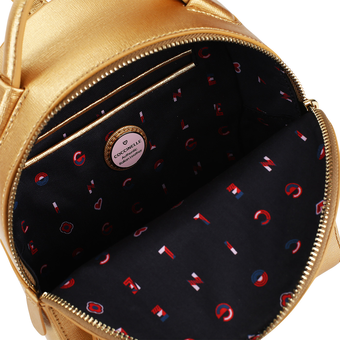 Золотистый рюкзачок Coccinelle Clementine