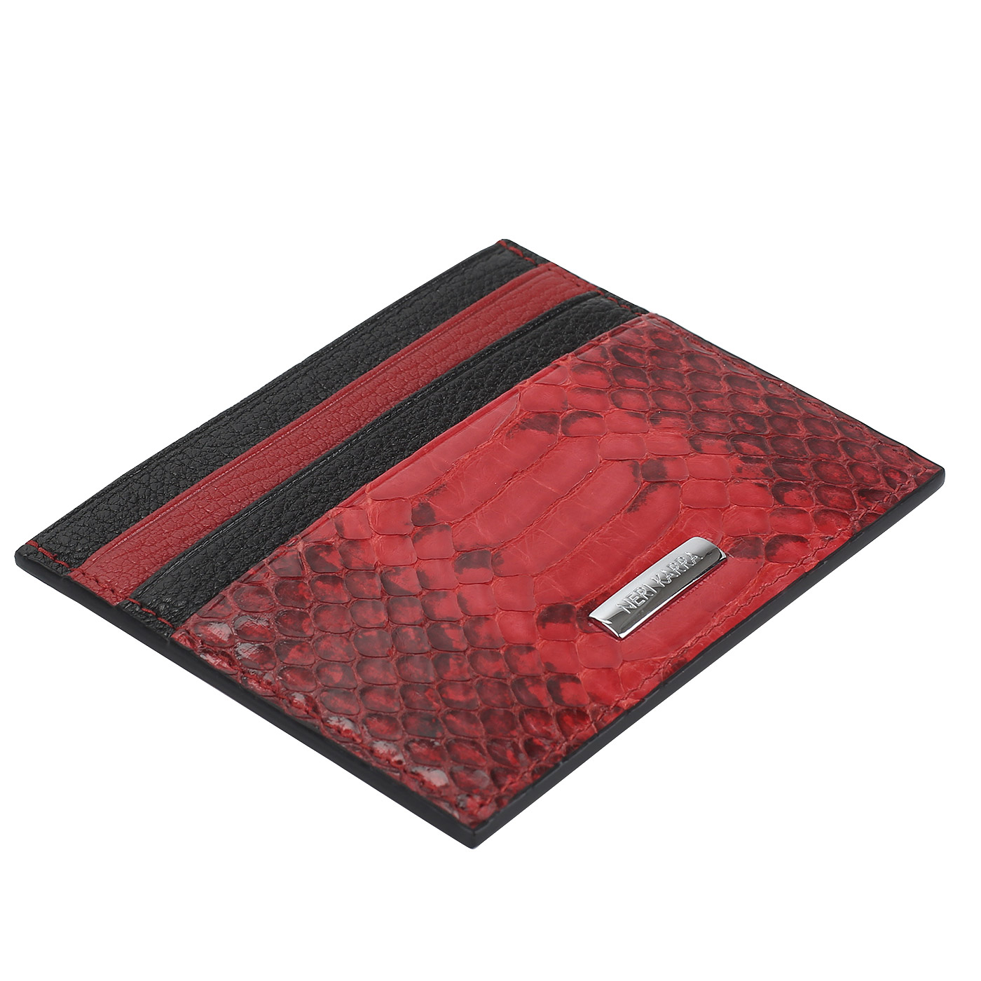 Визитница с отделкой под питона Neri Karra 