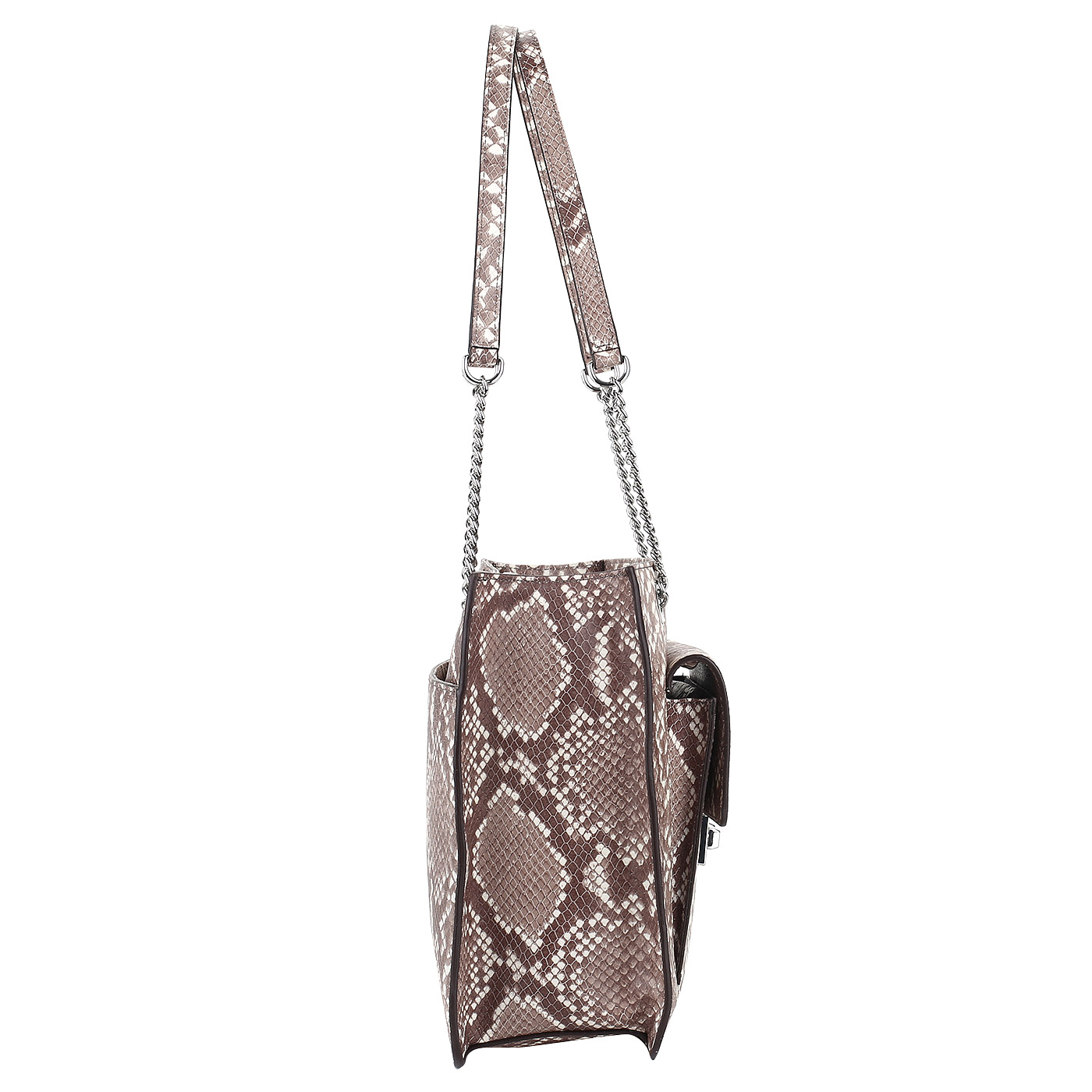 Сумка с отделкой под кожу питона DKNY Ann