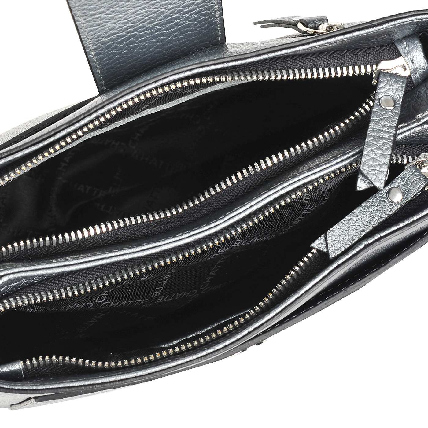 Маленькая кожаная сумка с двумя отделами Chatte 