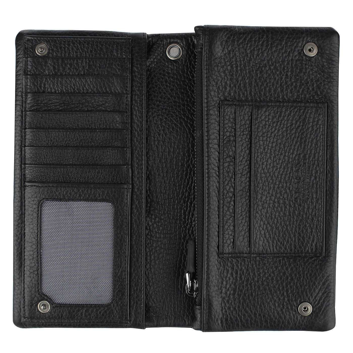 Черный мужской клатч из натуральной кожи Stevens 