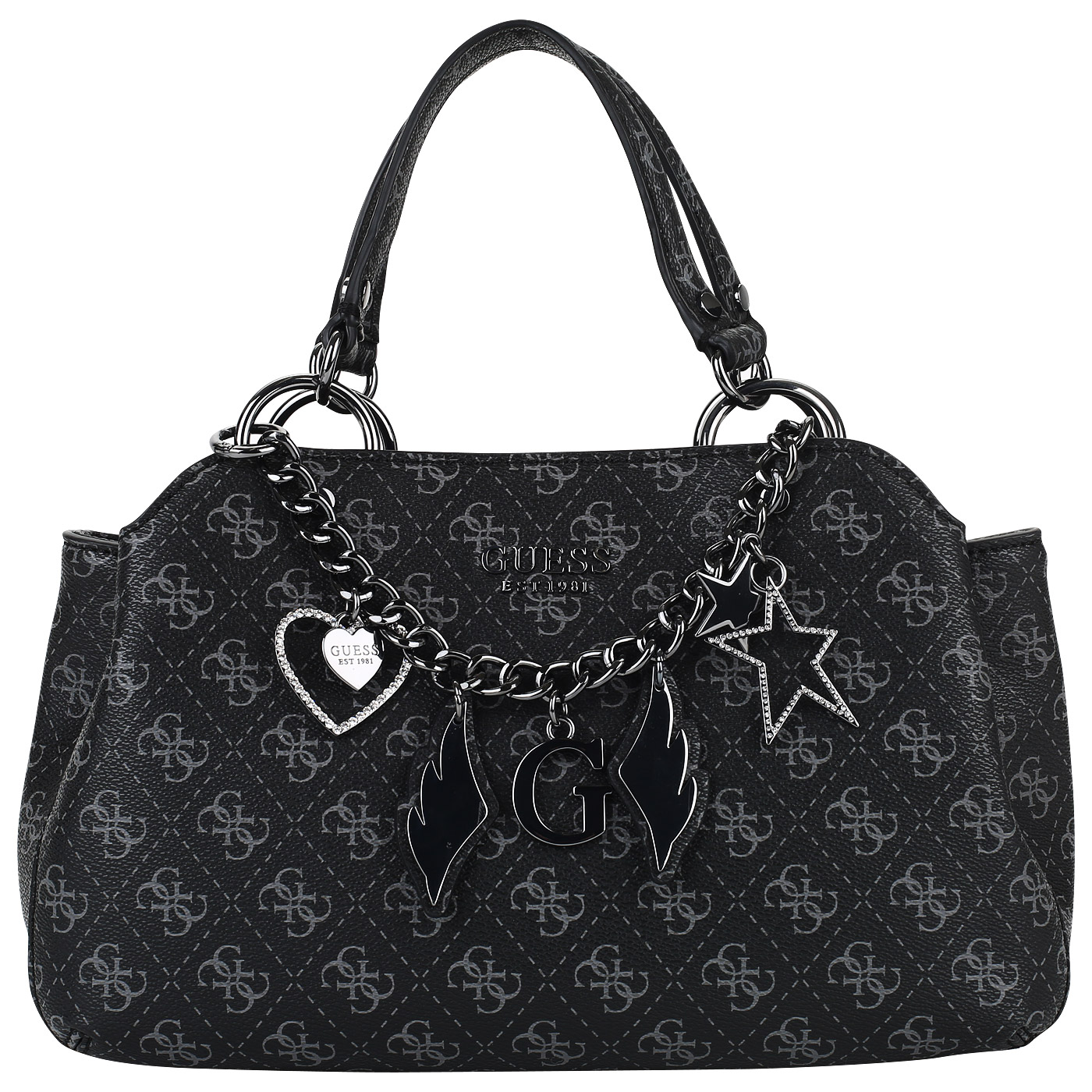 Guess Черная сумка с тремя отделами