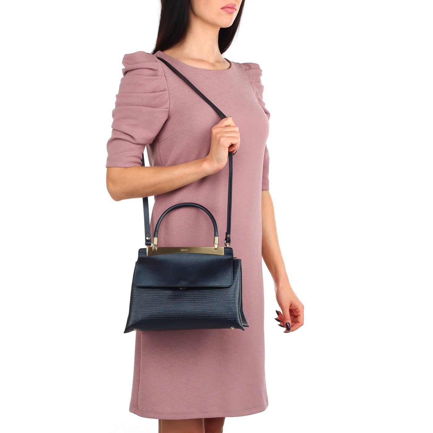 Сафьяновая сумка с откидным клапаном Ripani Calatea