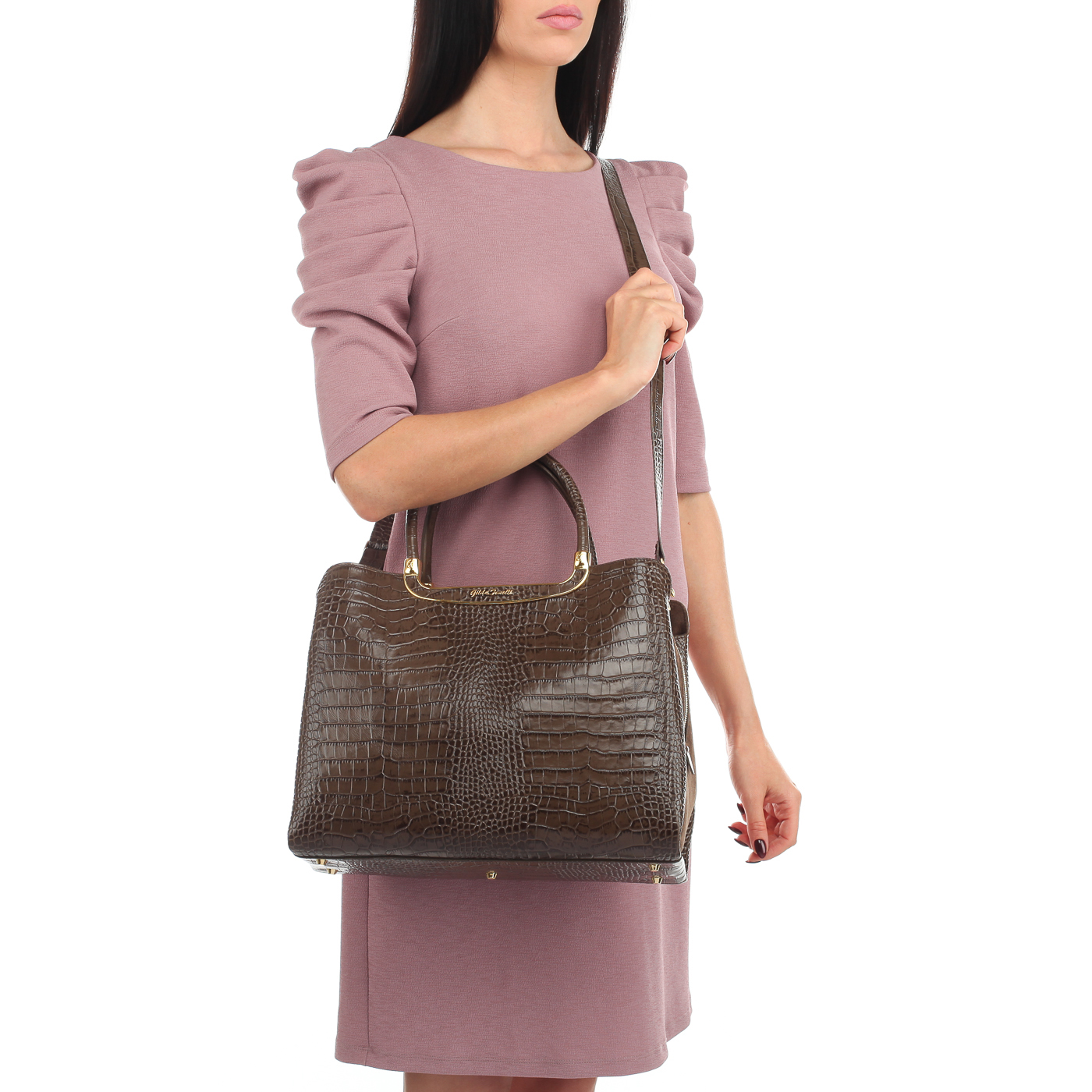 Кожаная сумка со съемным ремешком Gilda Tonelli Brunello Cam