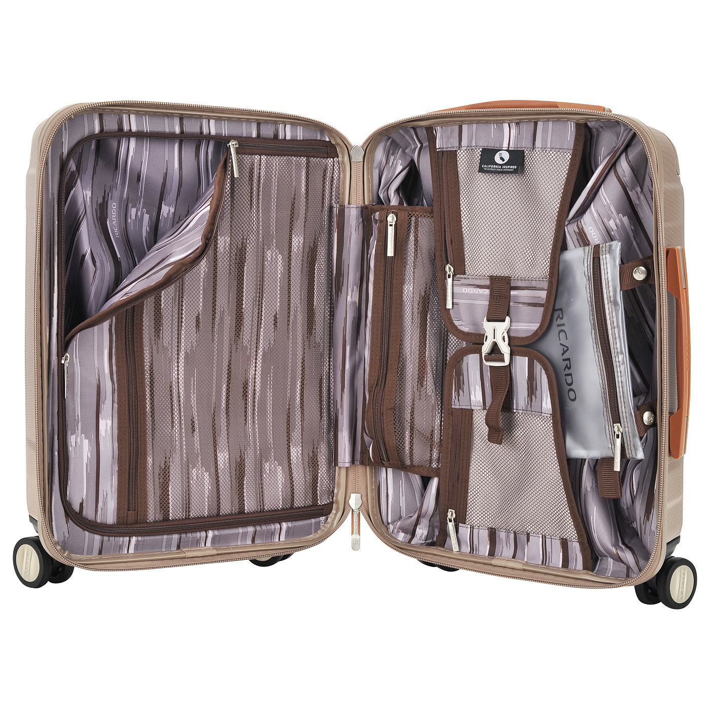 Чемодан маленький S из поликарбоната Makrolon с кодовым замком Ricardo Ocean Drive