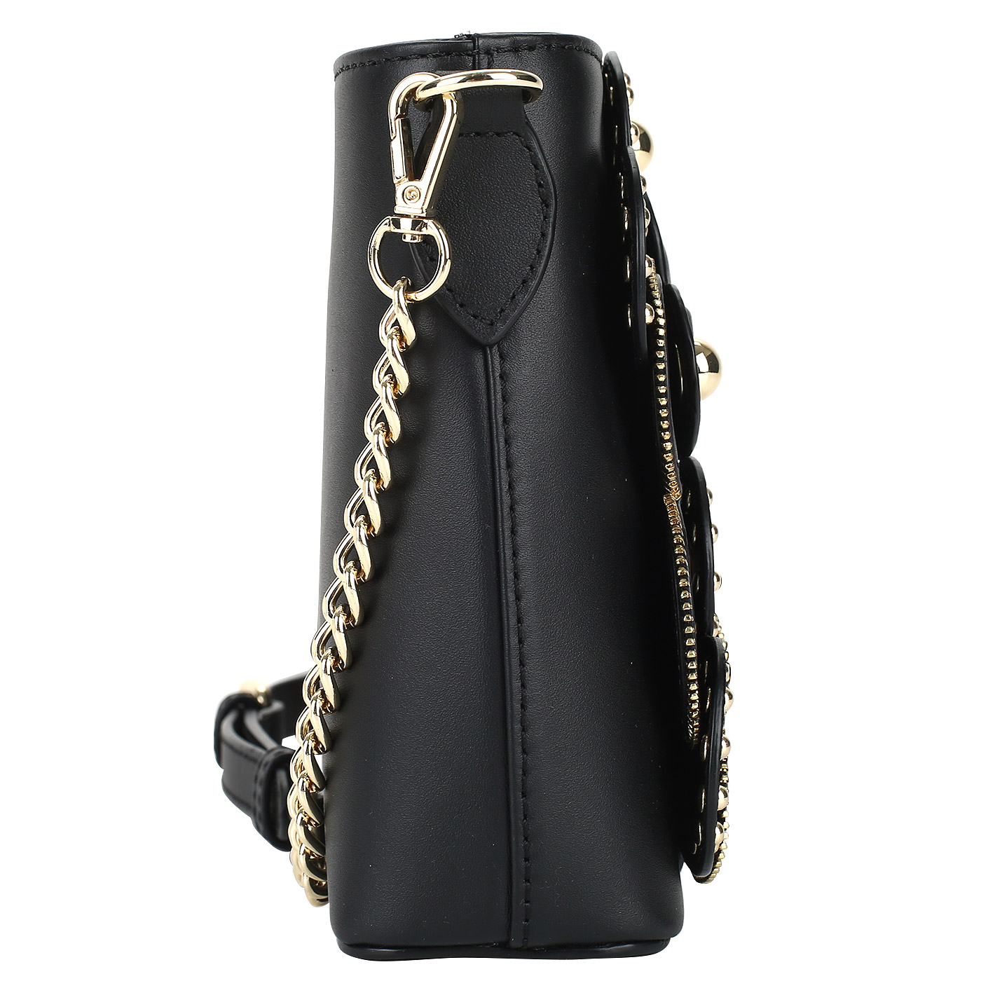 Женская сумочка из черной кожи Love Moschino Heart Rouge