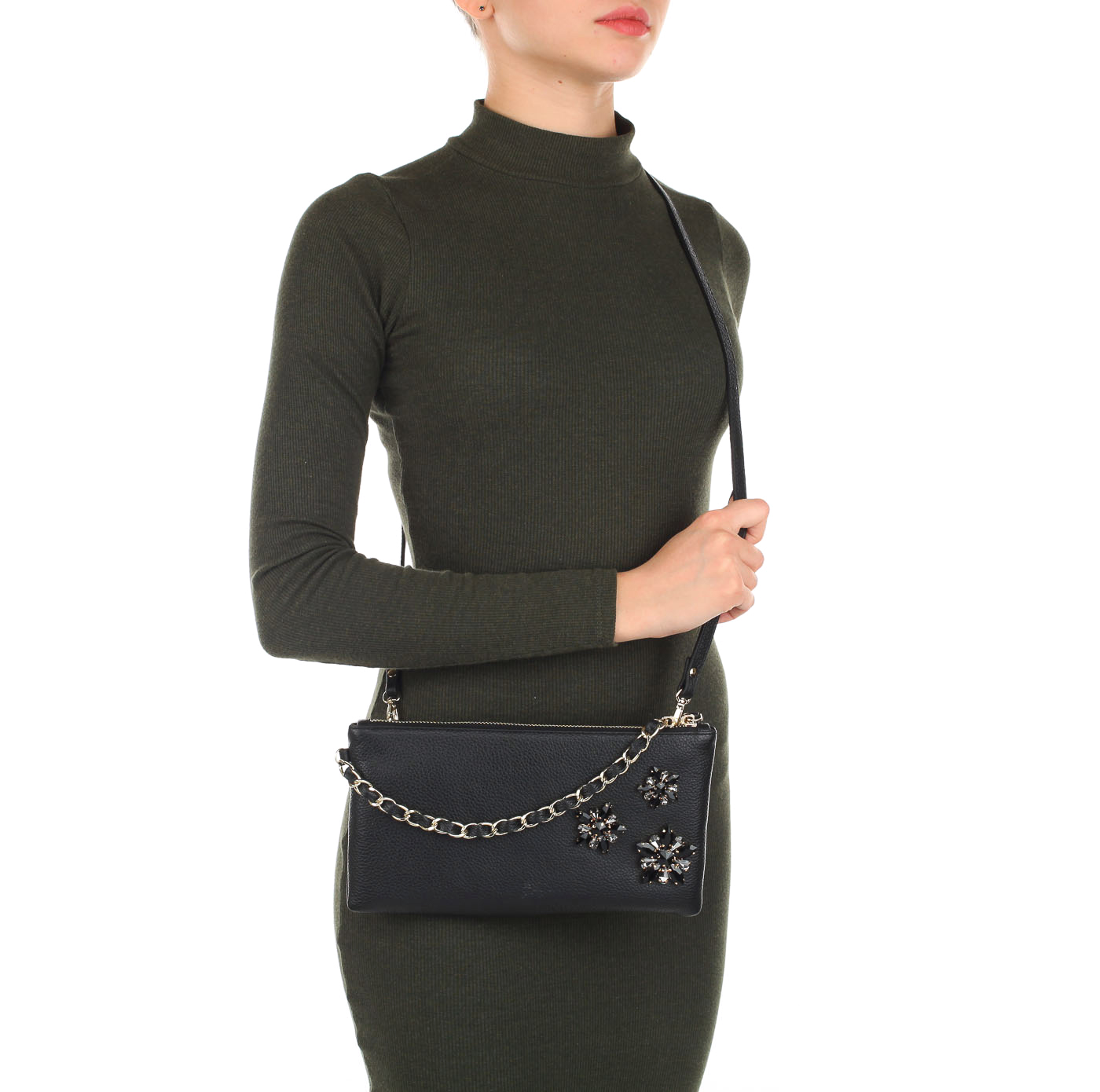 Маленькая кожаная сумка через плечо Aurelli 