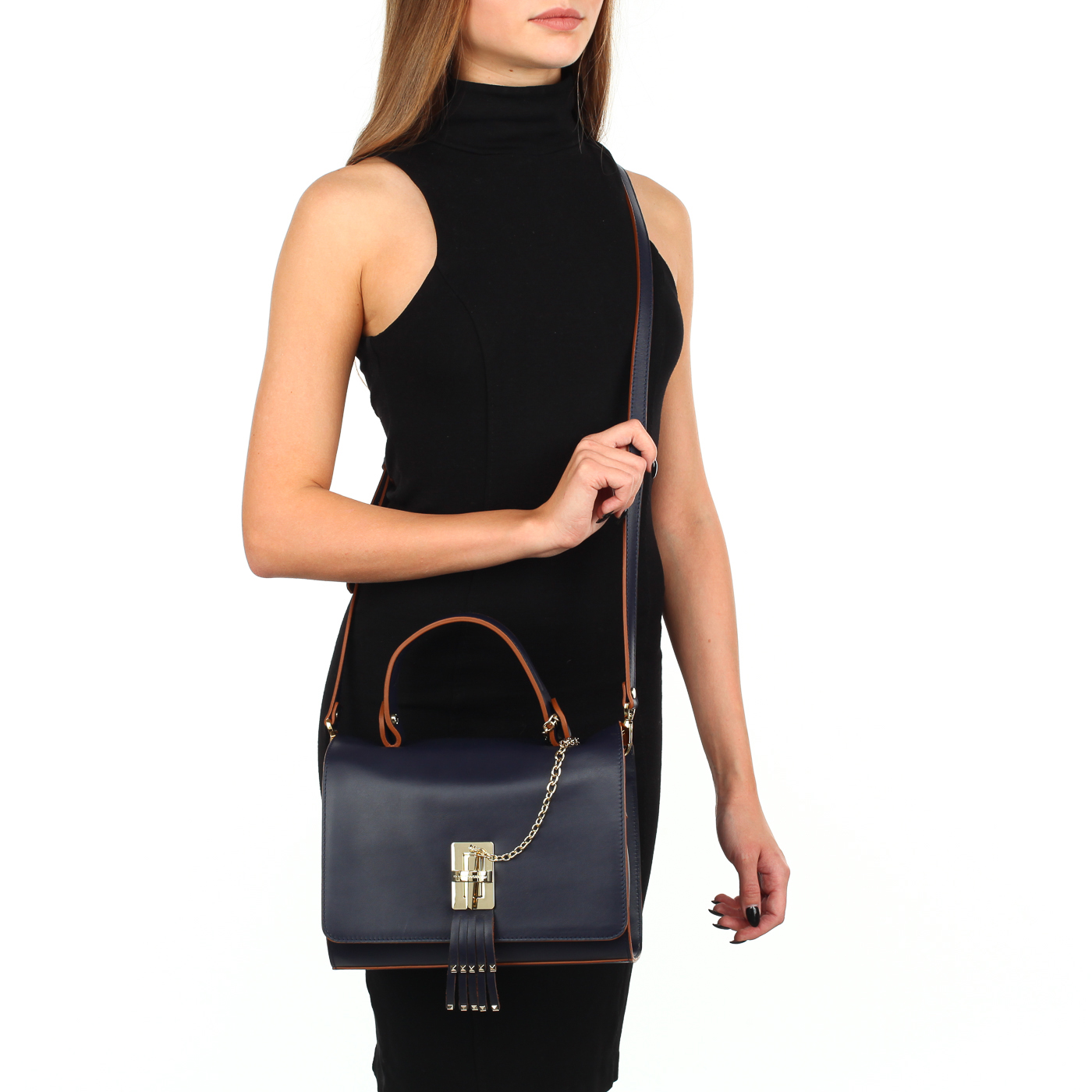 Сумочка через плечо из гладкой кожи Roberta Gandolfi Risotto