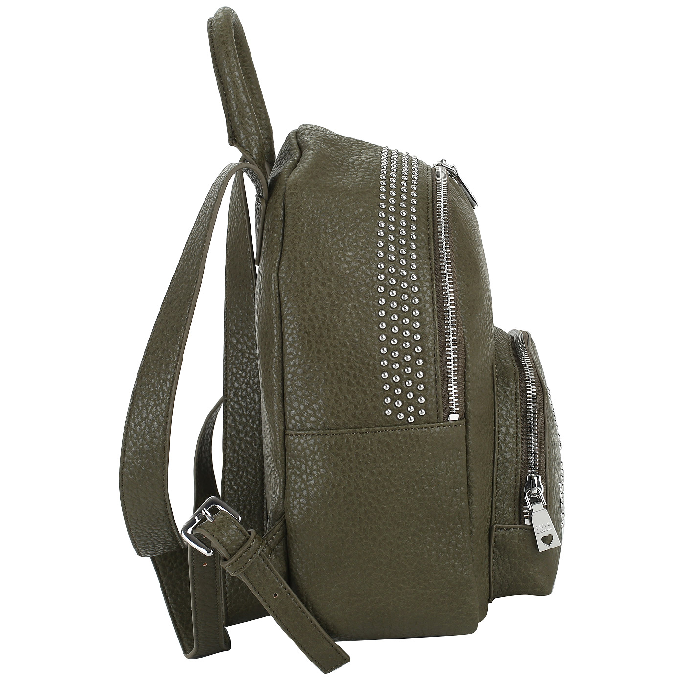 Рюкзак с двойной молнией Love Moschino Love Studs