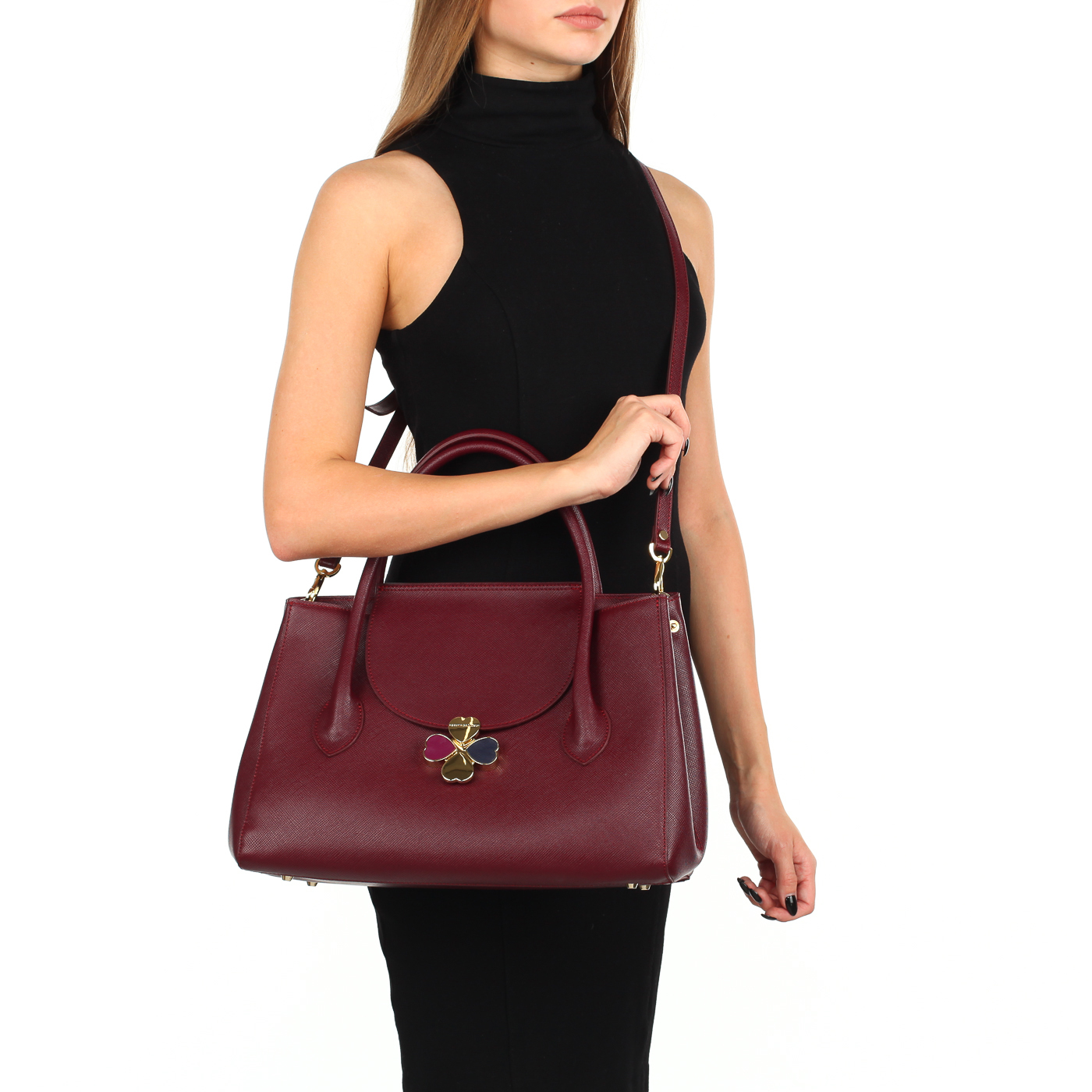 Сафьяновая сумка Roberta Gandolfi Linguine Saffiano