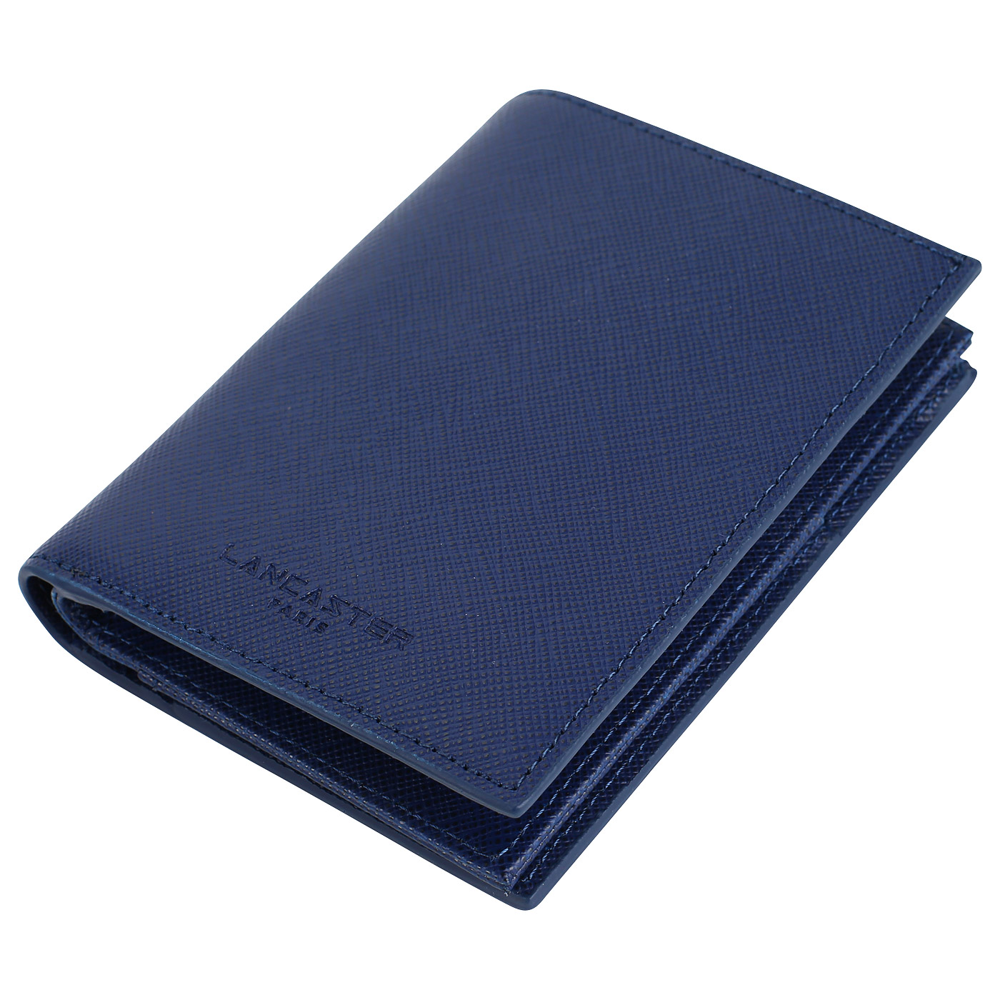 Синее мужское портмоне из сафьяна Lancaster Mathias