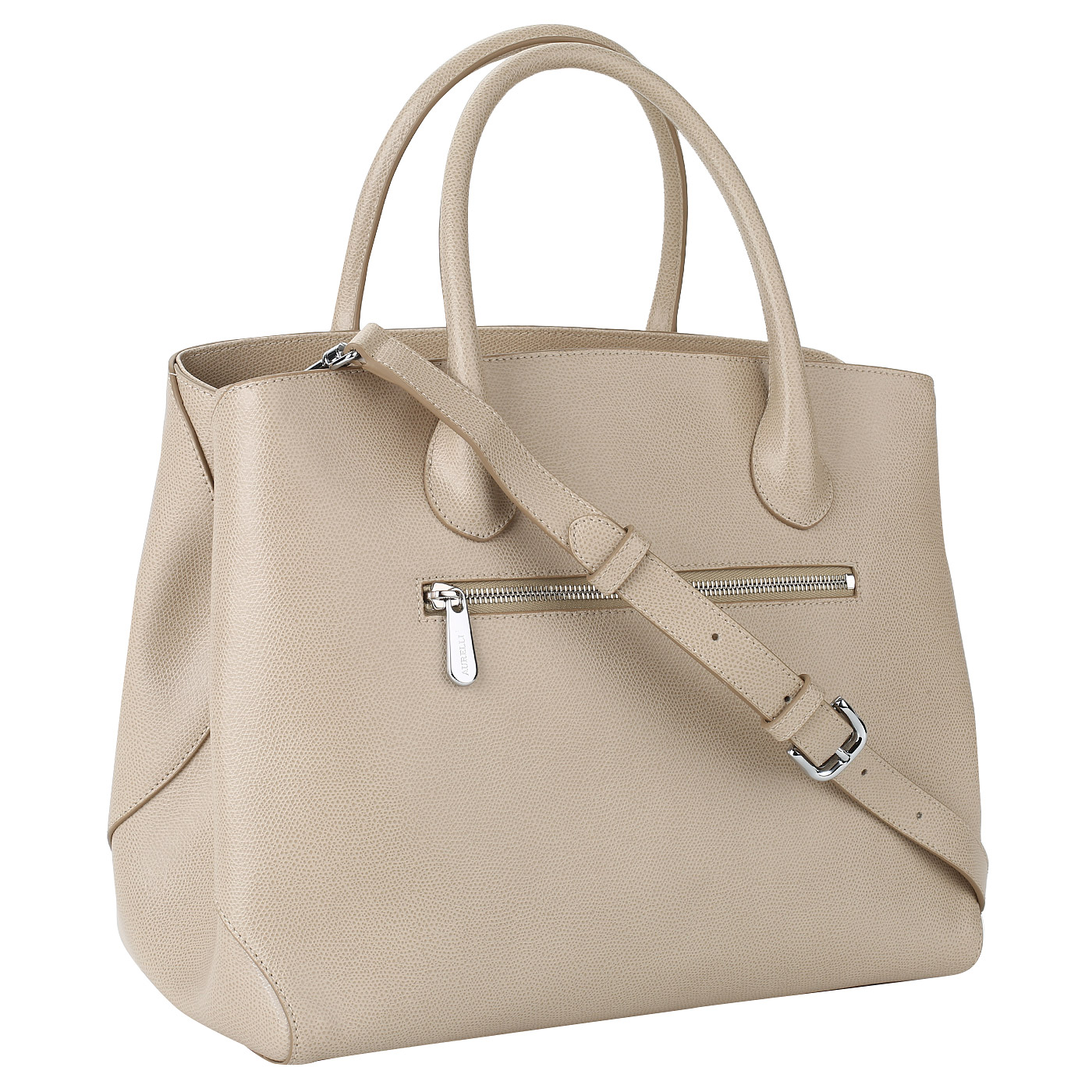 Женская кожаная сумка с двумя отделами Aurelli Alma