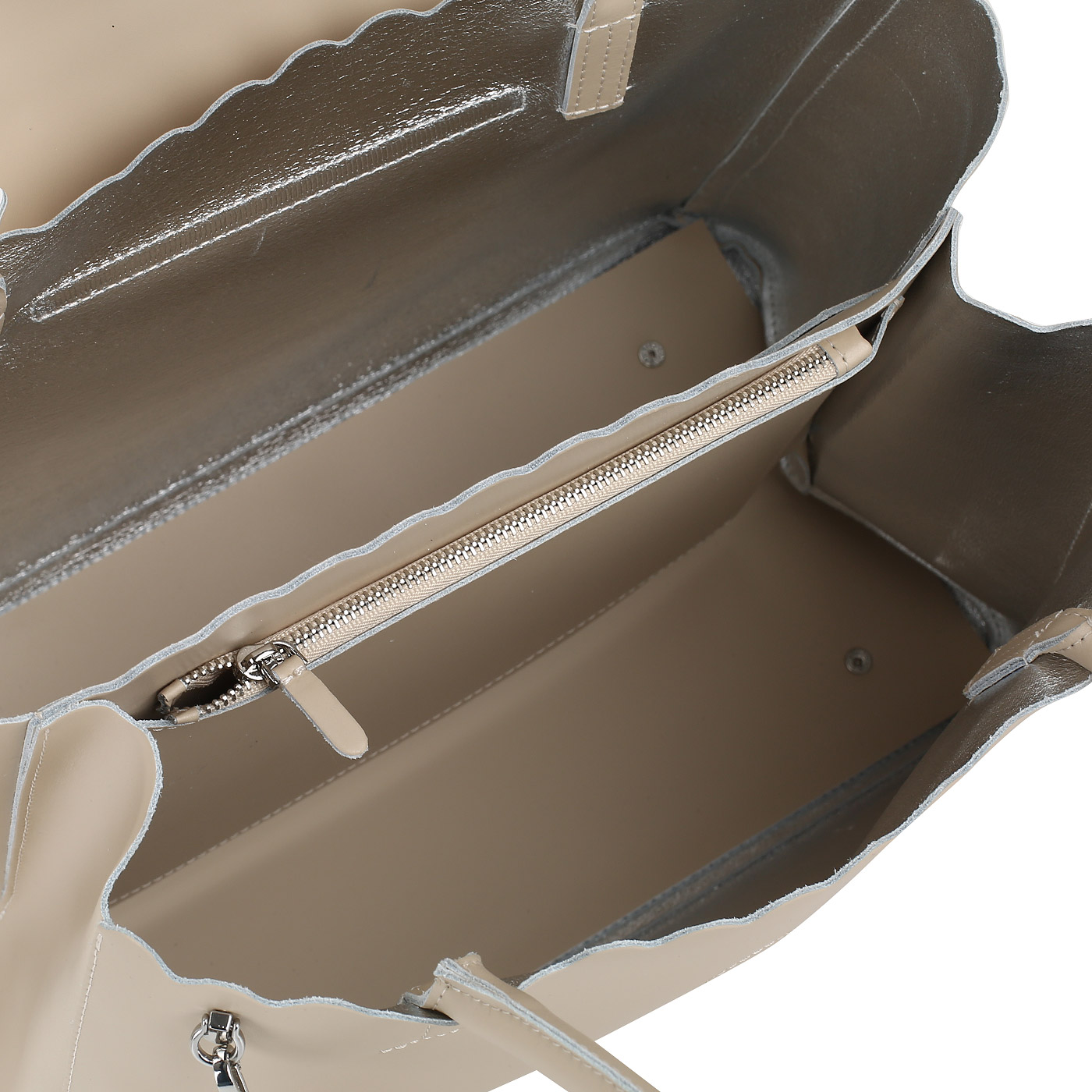 Бежевая сумка из кожи Aurelli 