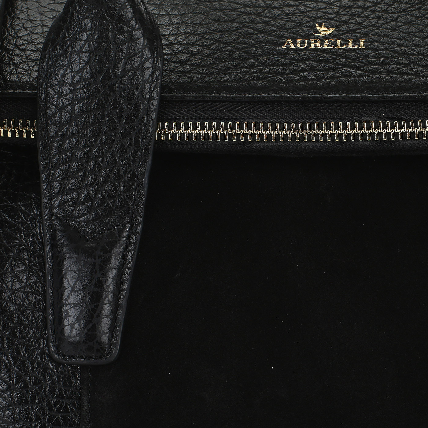 Черная комбинированная сумка Aurelli 