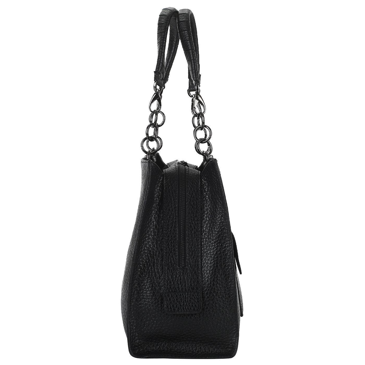 Сумка из черной зернистой кожи Ripani Avena