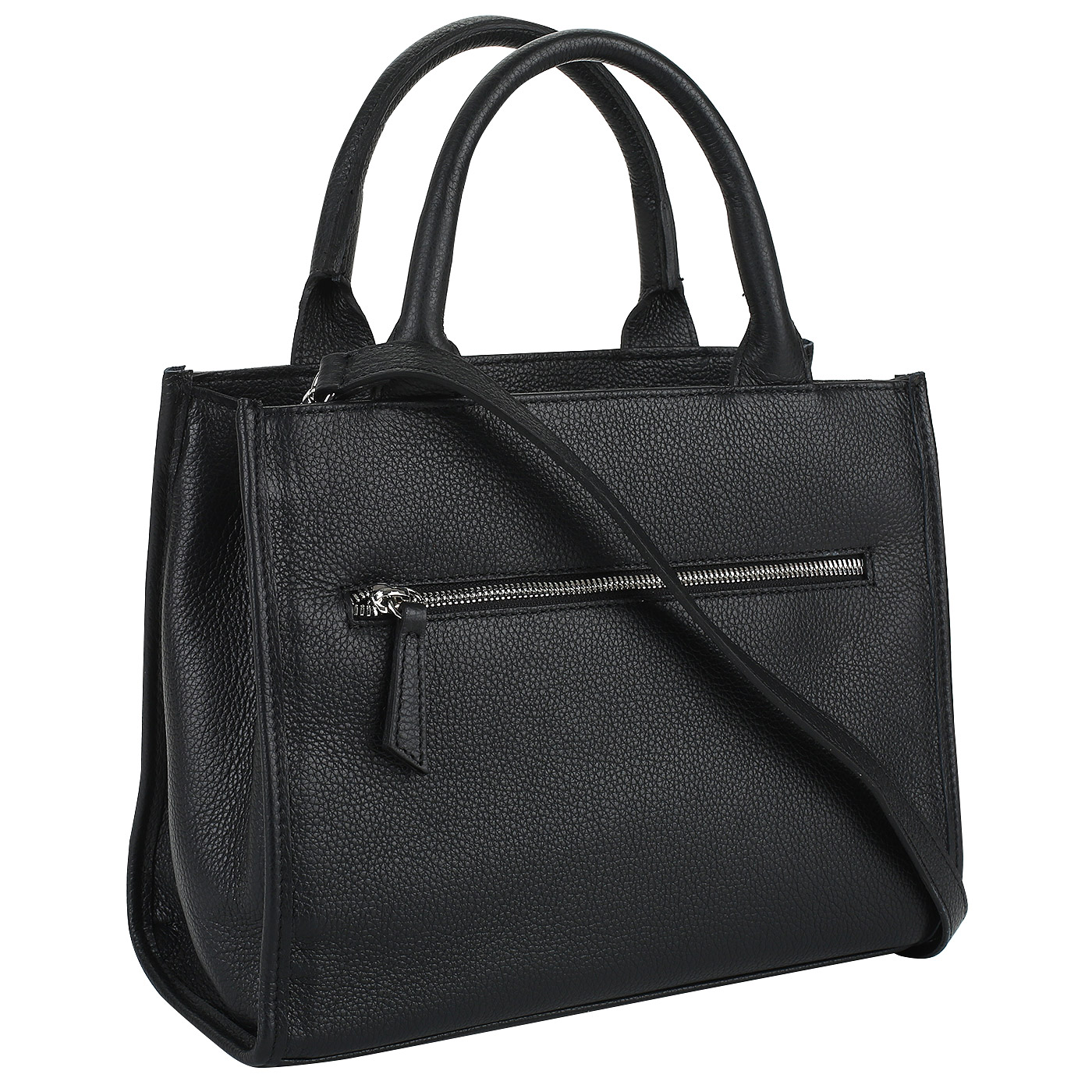 Сумка из черной кожи Marina Creazioni 