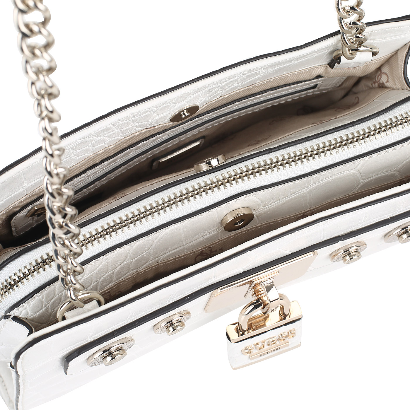 Сумочка с отделкой под крокодила Guess Anne Marie