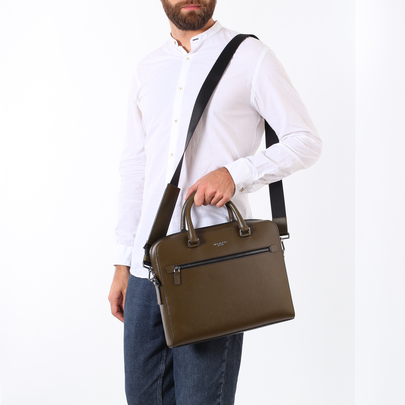 Сафьяновая деловая сумка Michael Kors Men Harrison