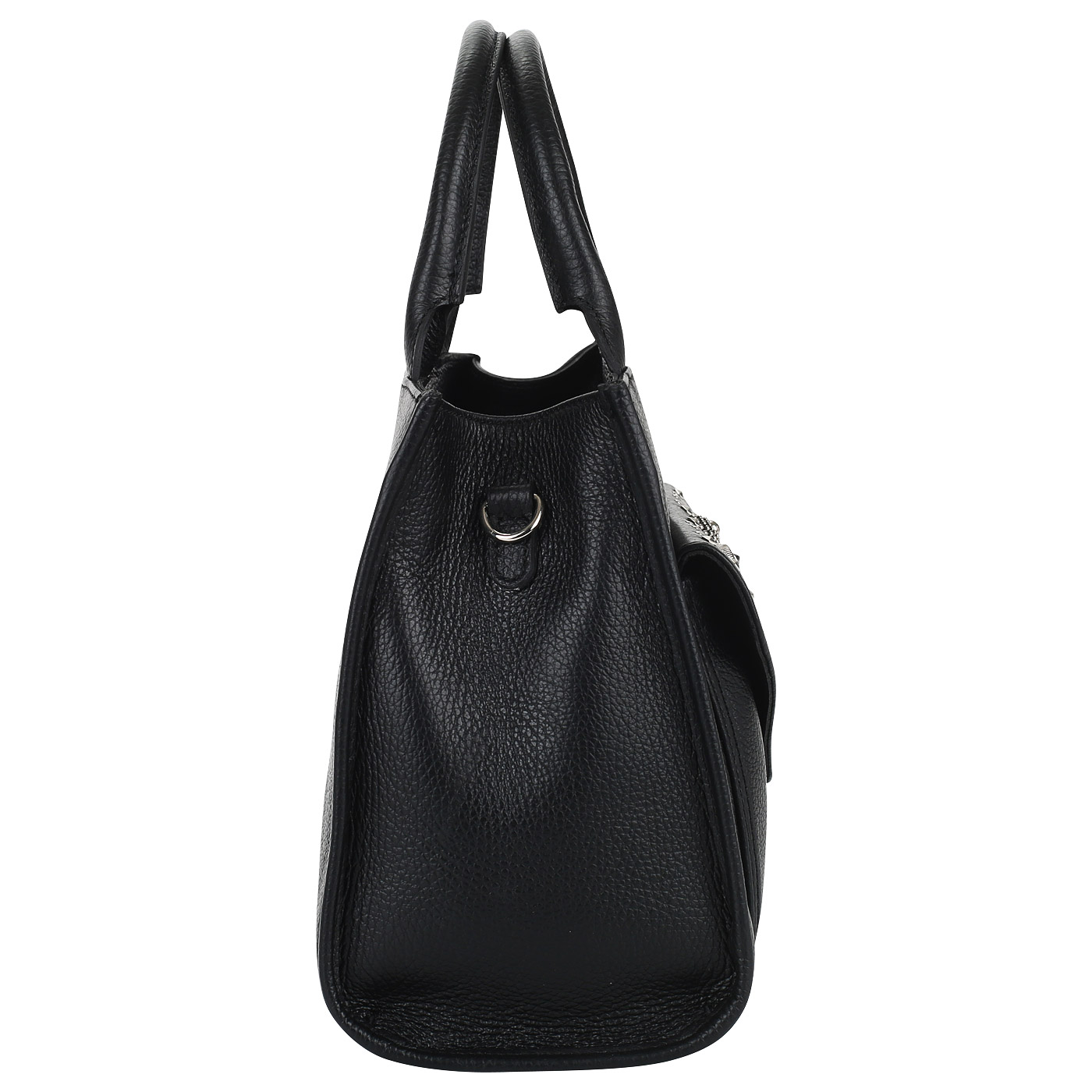 Черная кожаная сумка Marina Creazioni 