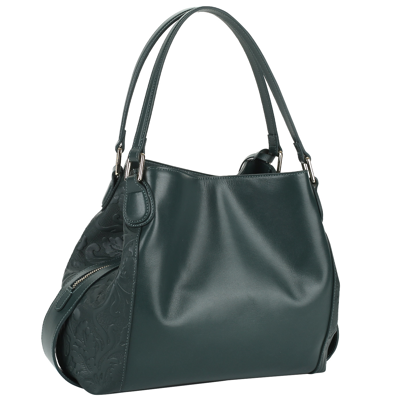 Вместительная кожаная сумка Aurelli 