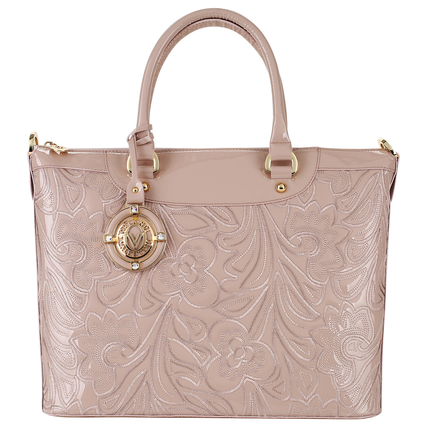 Valentino Orlandi Кожаная женская сумка с брелоком