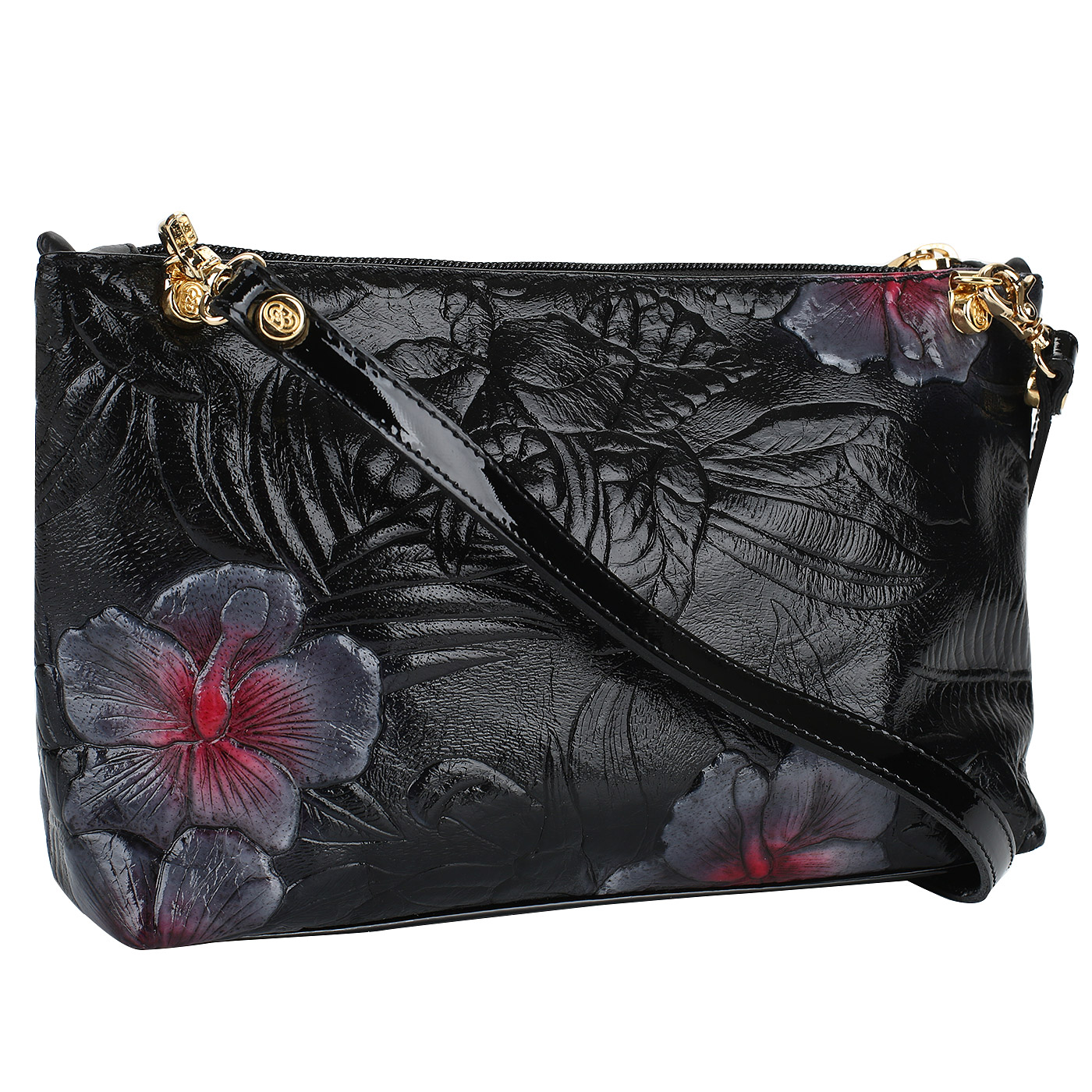 Кожаная сумочка на молнии Marino Orlandi 