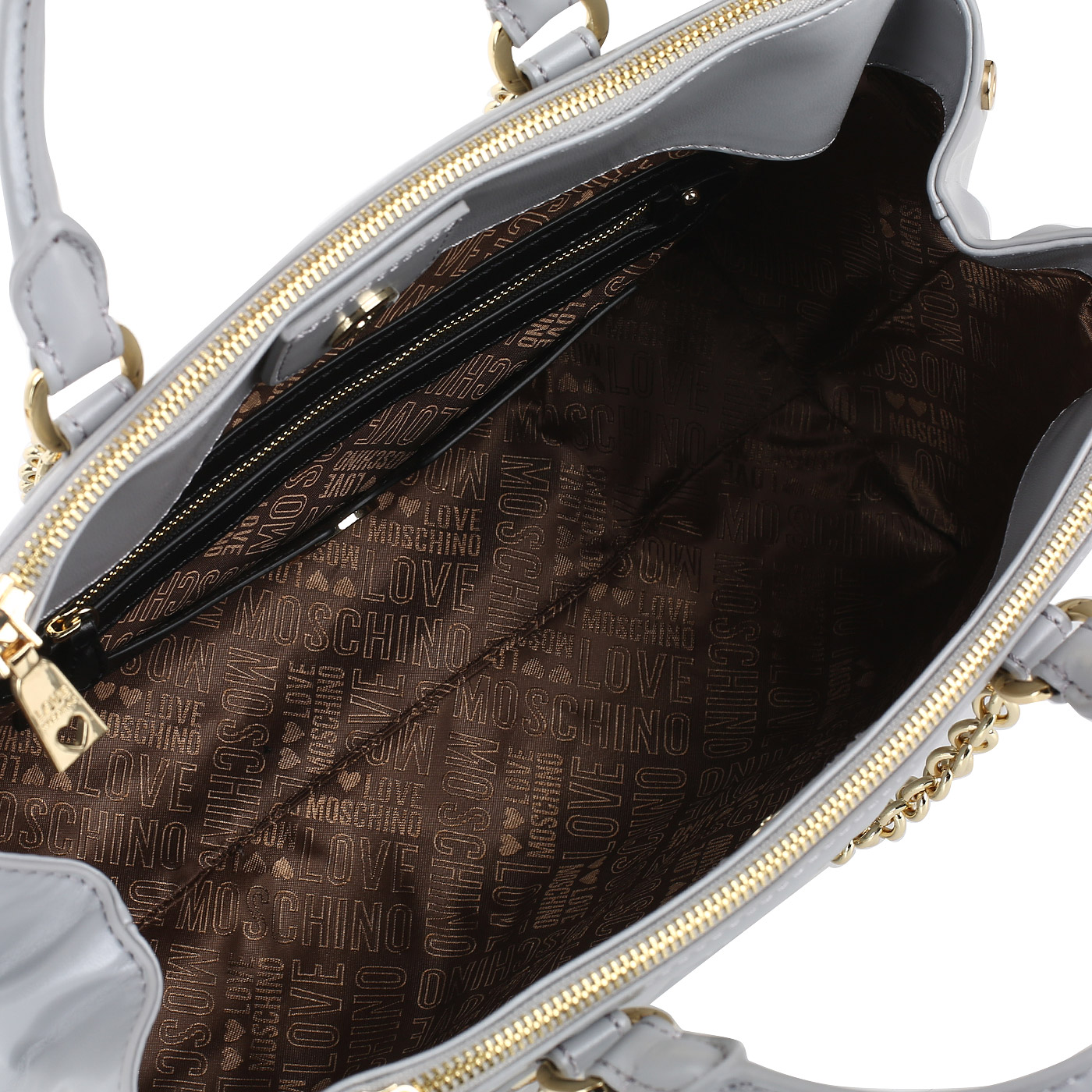 Стеганая сумка с тремя отделами Love Moschino New Quilted