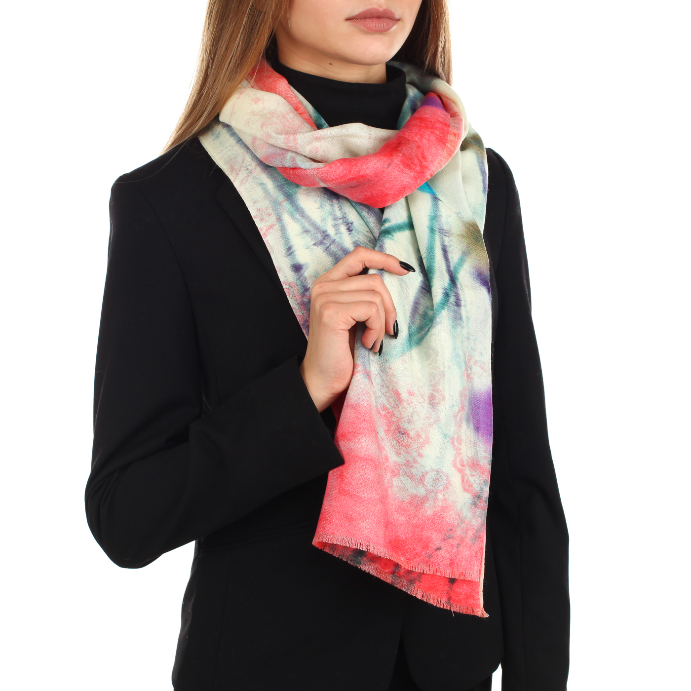 Палантин с разноцветным принтом Dispacci 