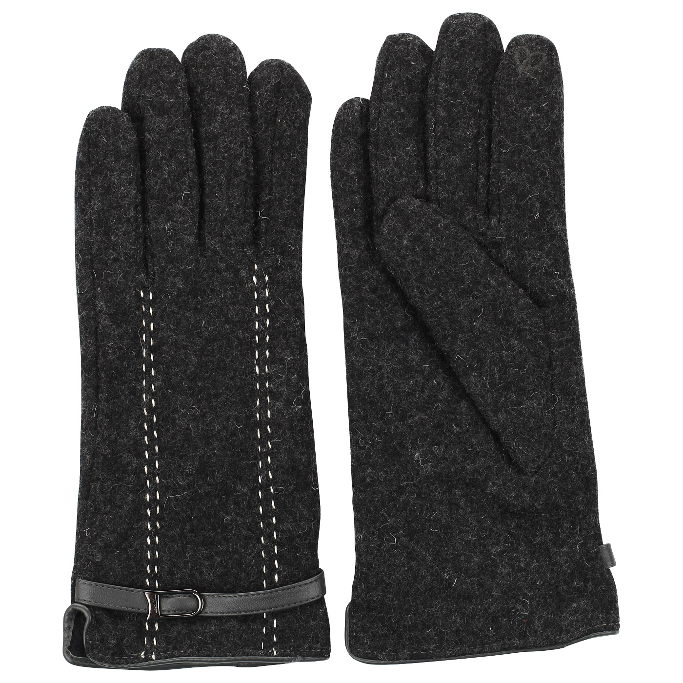 Серые перчатки Pia Rossini 