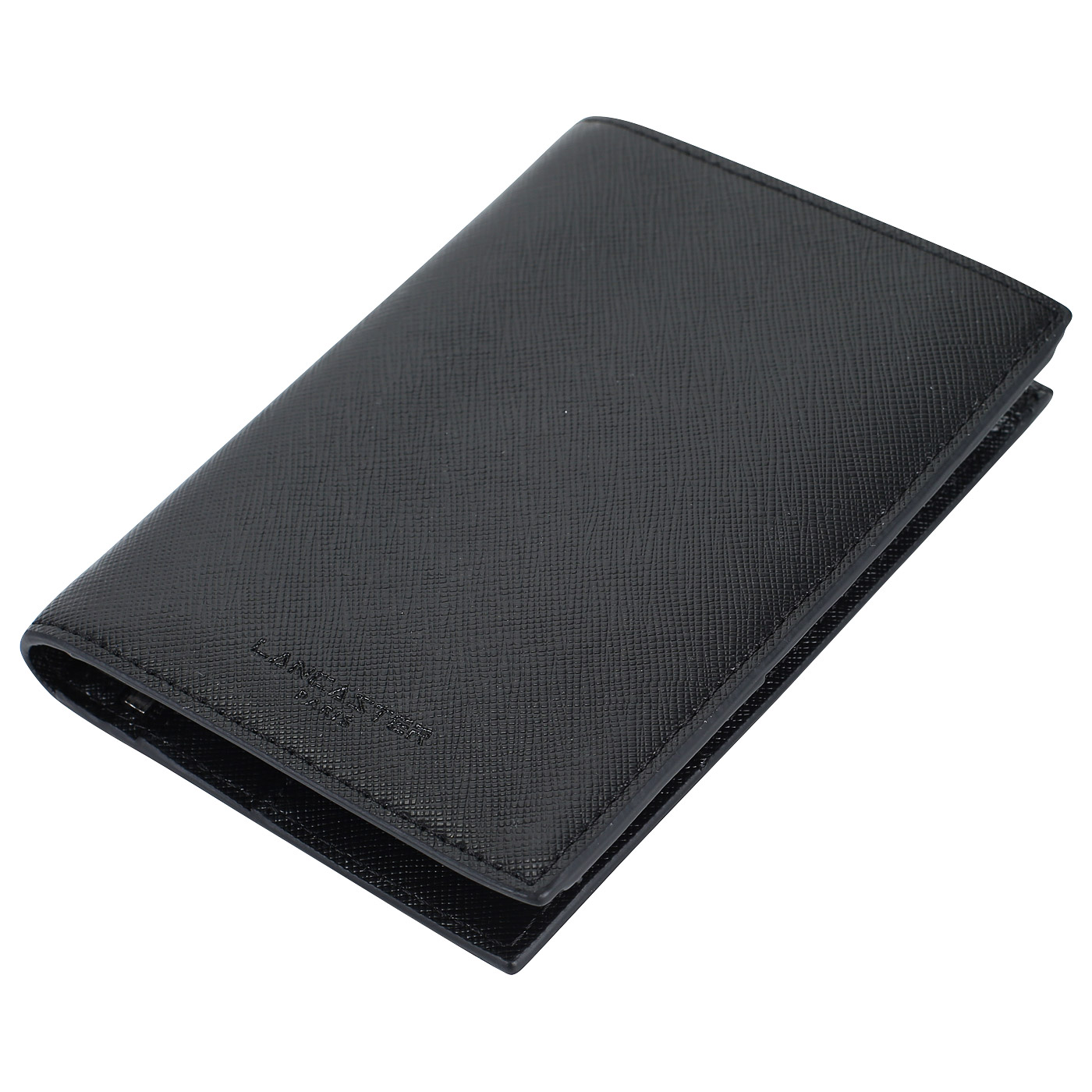 Мужское портмоне из черного сафьяна Lancaster Mathias